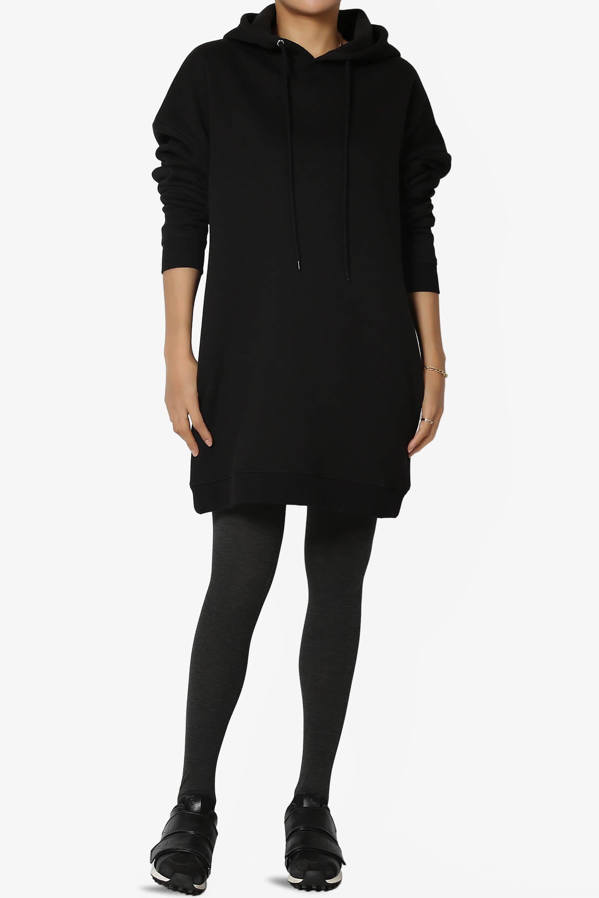 Parigi Fleece Oversized Tunic Sweatshits BLACK_6