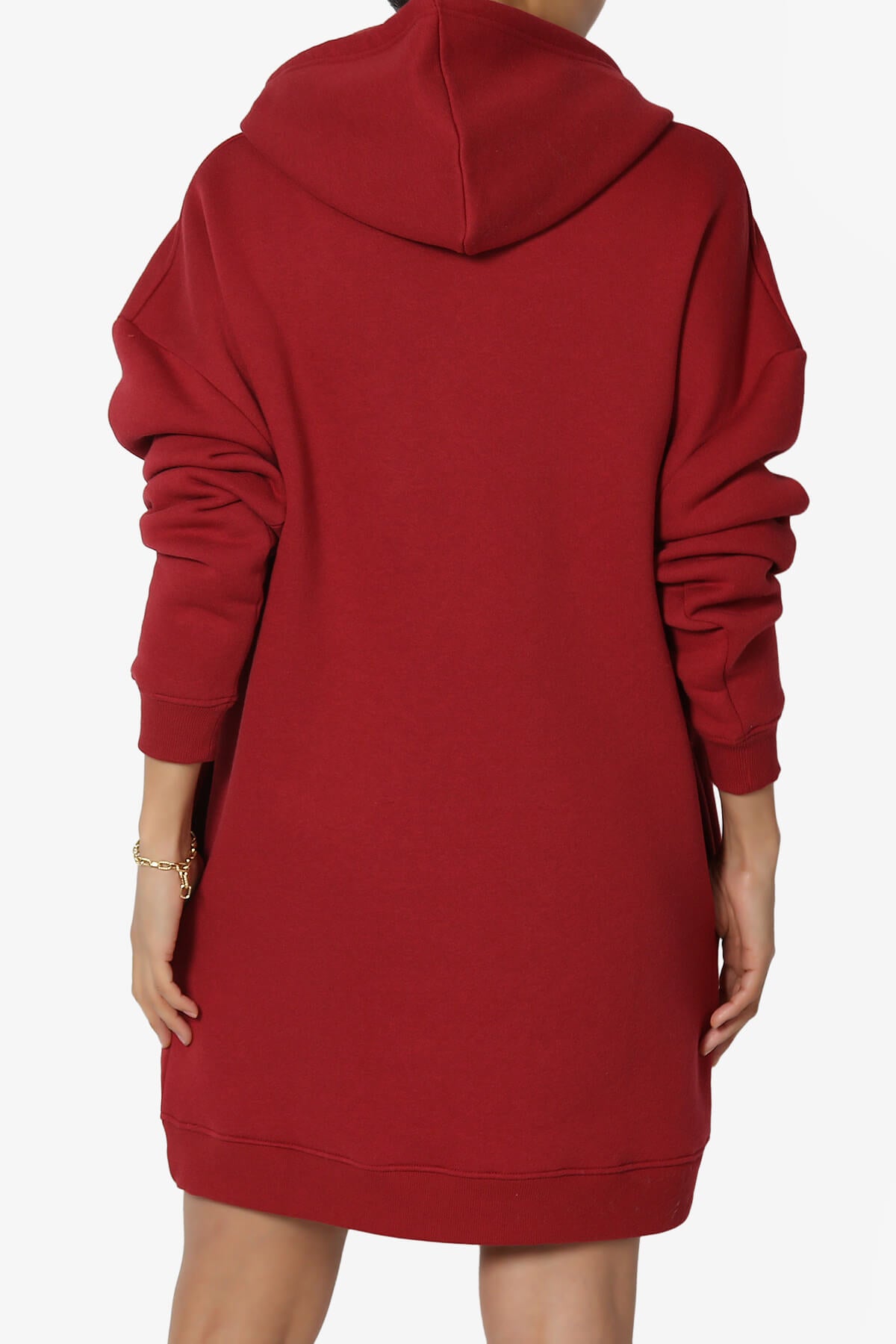Parigi Fleece Oversized Tunic Sweatshits BURGUNDY_2