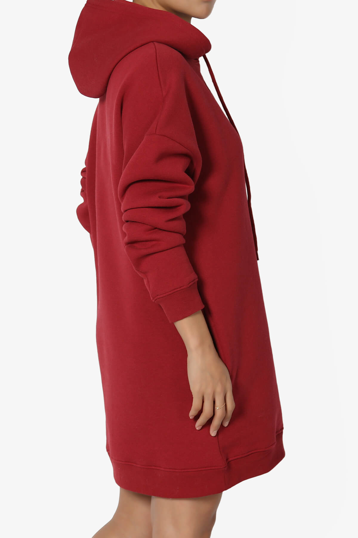Parigi Fleece Oversized Tunic Sweatshits BURGUNDY_4