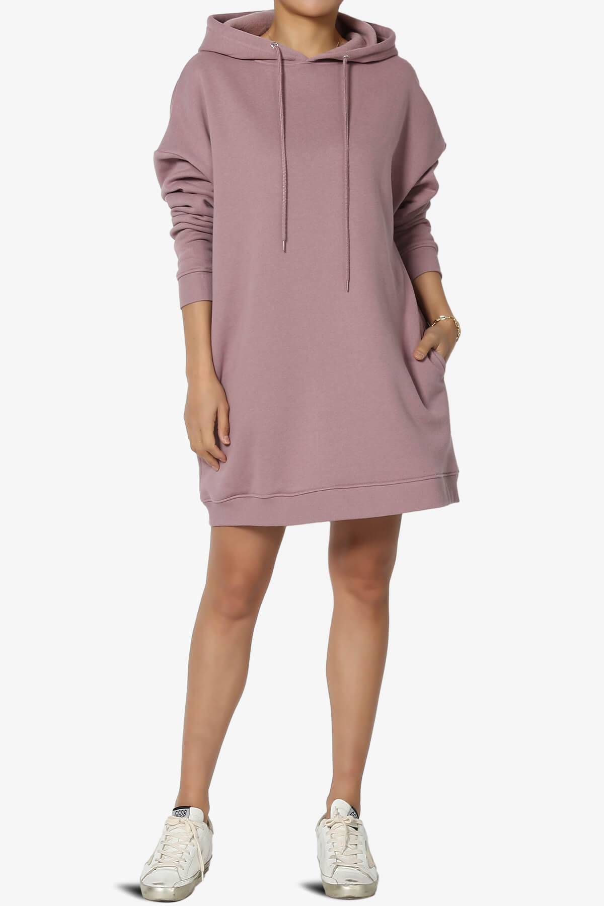 Parigi Fleece Oversized Tunic Sweatshits DUSTY PLUM_6