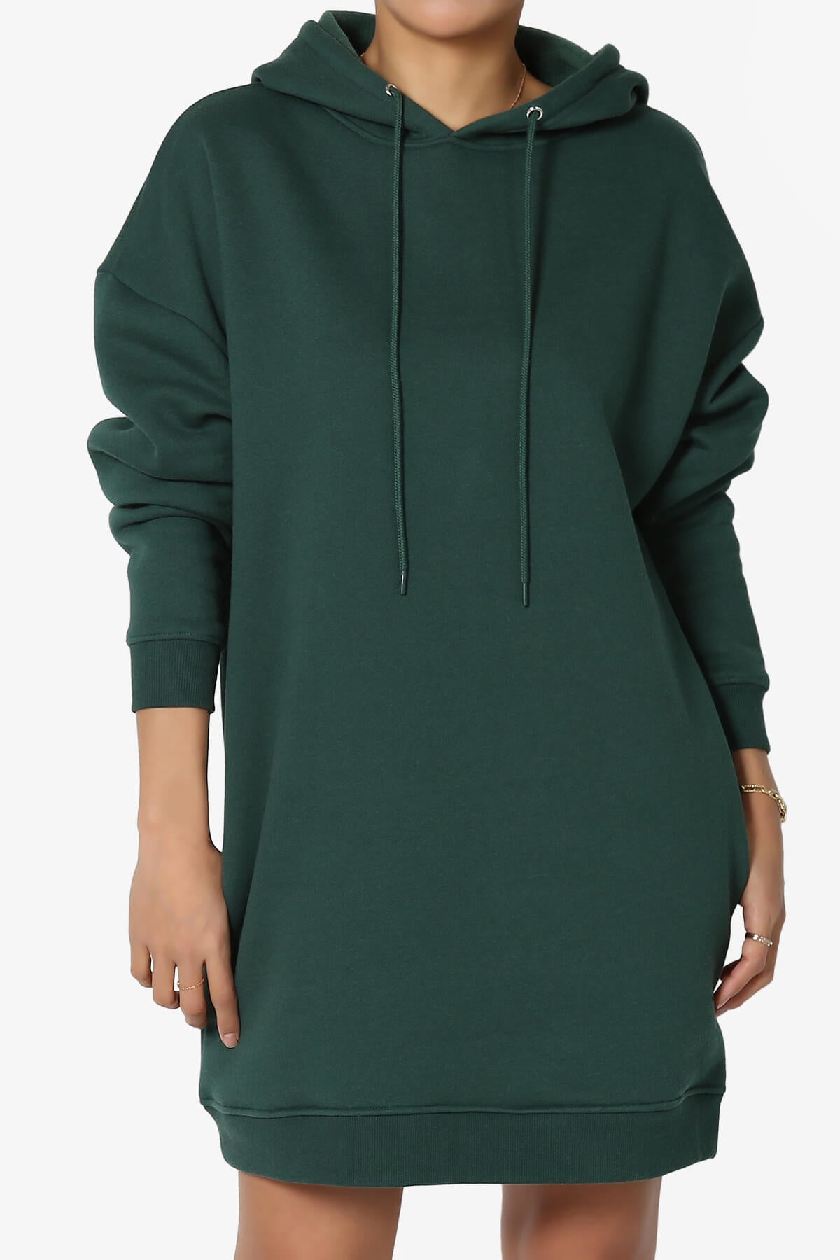 Parigi Fleece Oversized Tunic Sweatshits HUNTER GREEN_1