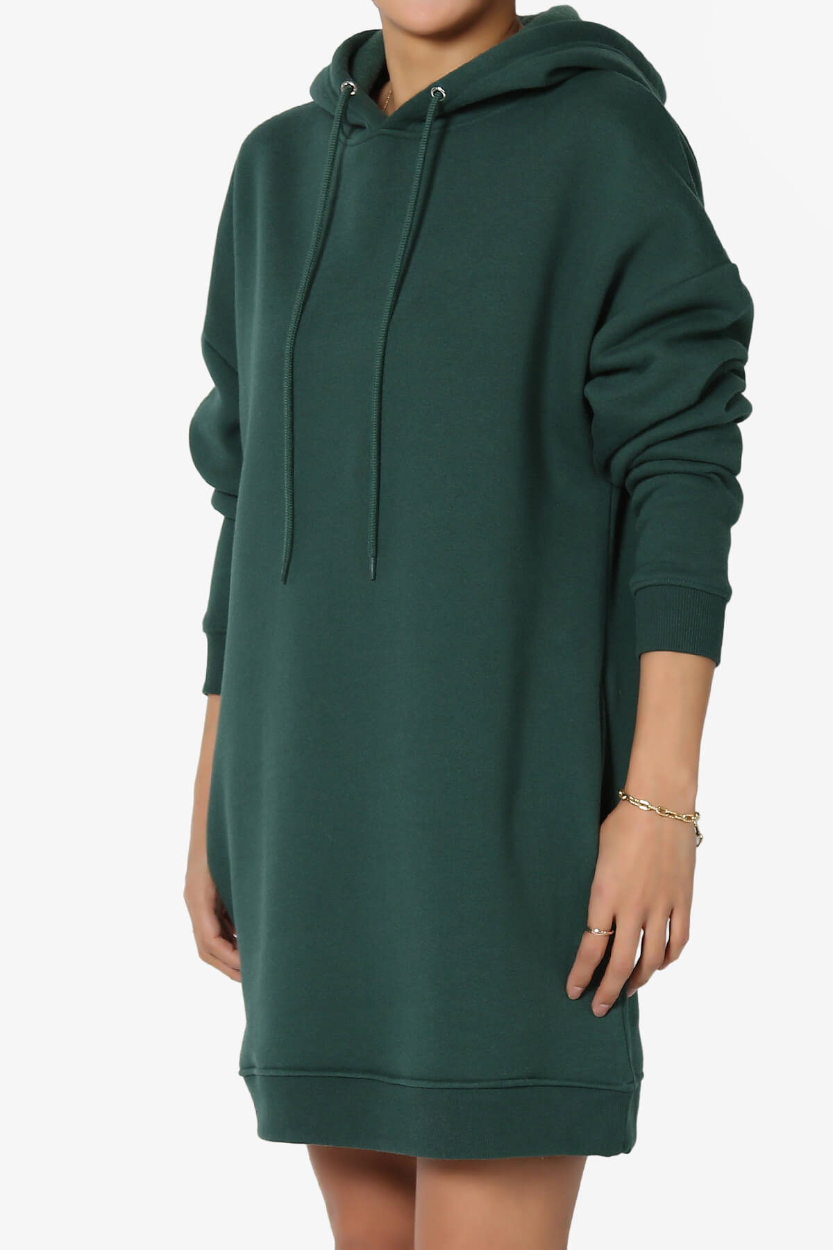 Parigi Fleece Oversized Tunic Sweatshits HUNTER GREEN_3