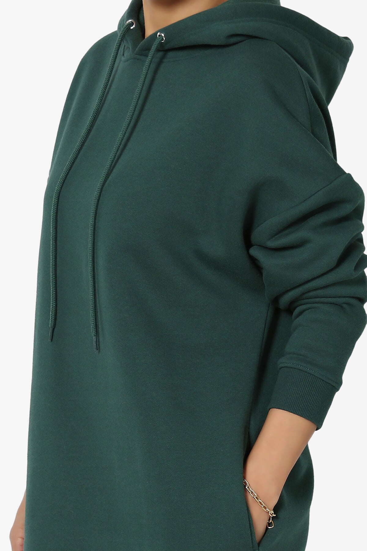 Parigi Fleece Oversized Tunic Sweatshits HUNTER GREEN_5