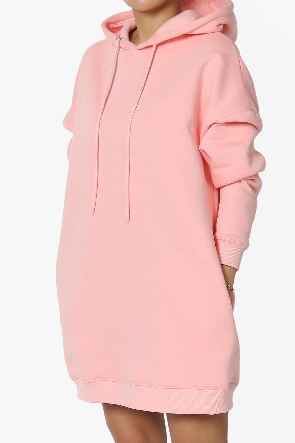 Parigi Fleece Oversized Tunic Sweatshits LIGHT PINK_3