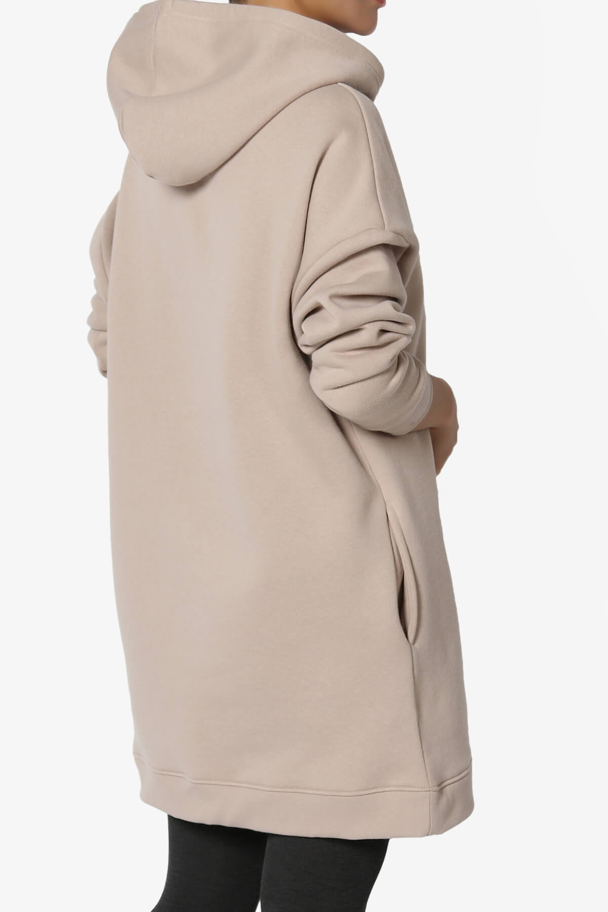 Parigi Fleece Oversized Tunic Sweatshits TAUPE_4