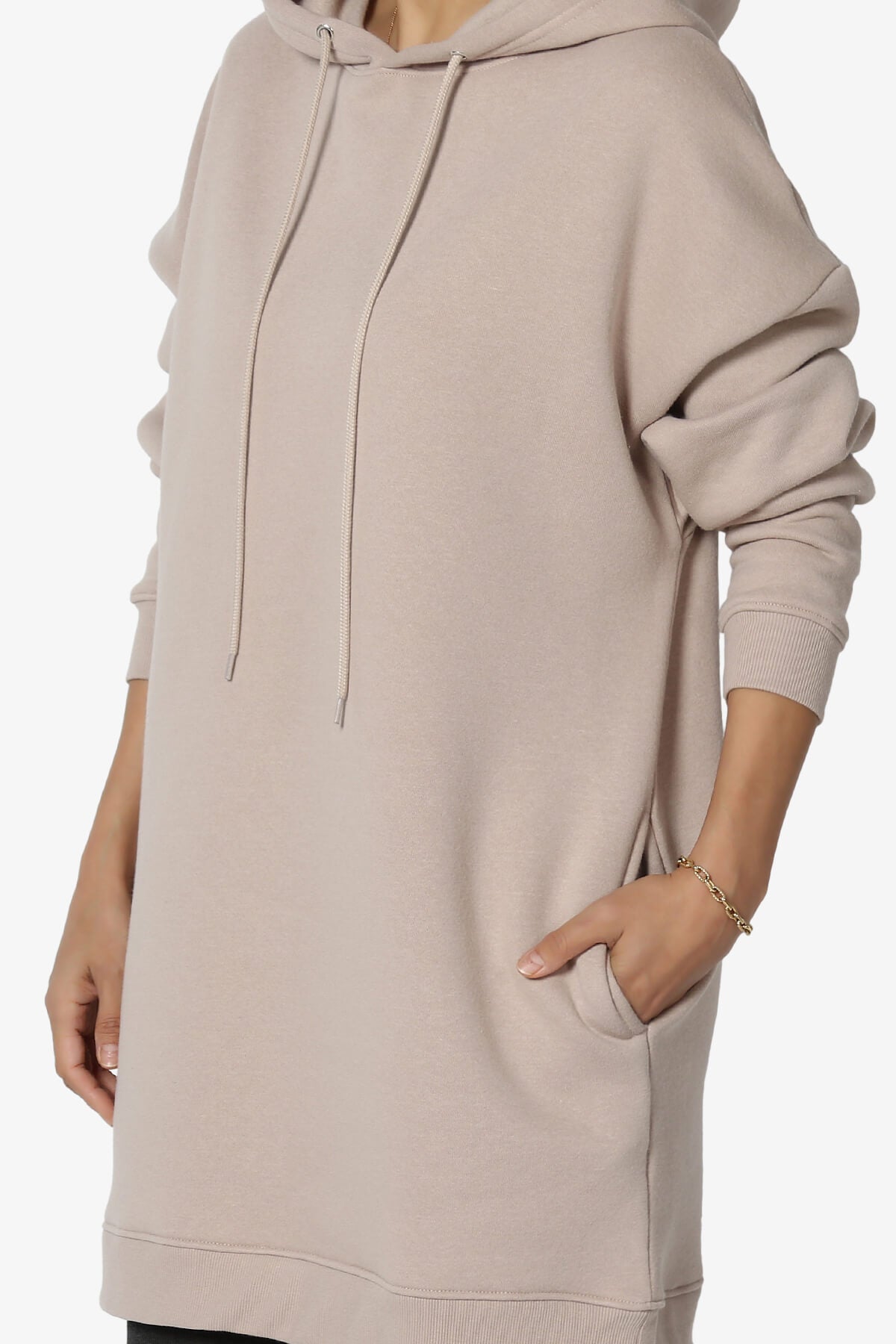 Parigi Fleece Oversized Tunic Sweatshits TAUPE_5