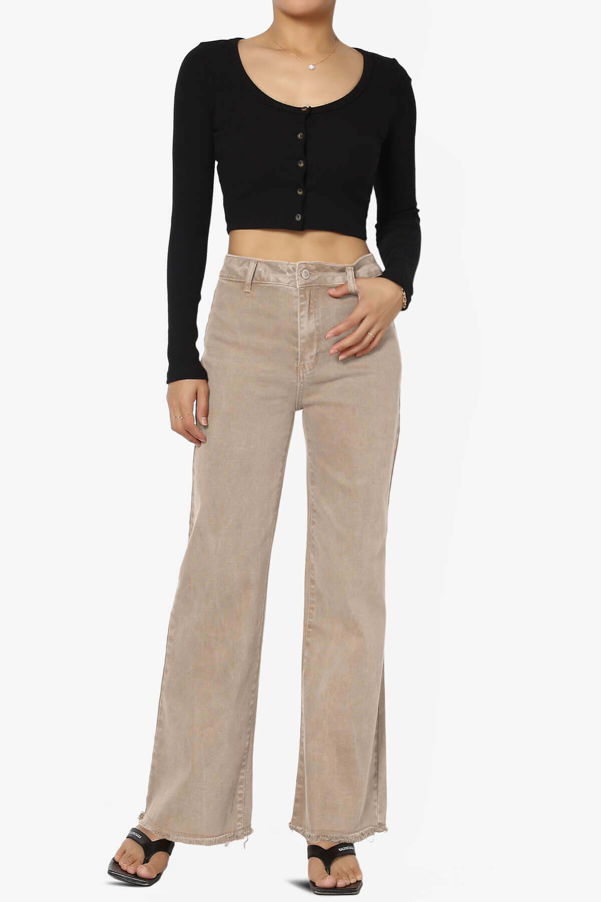 Rebecka Ribbed Knit Crop Cardigan BLACK_6