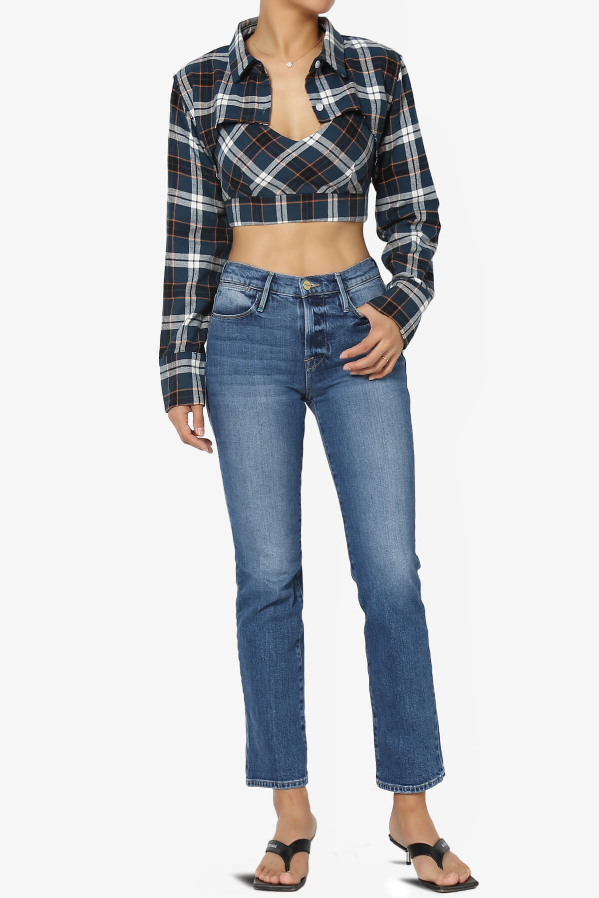 Remmi Cropped Plaid Cami Tank Top BLUE_6