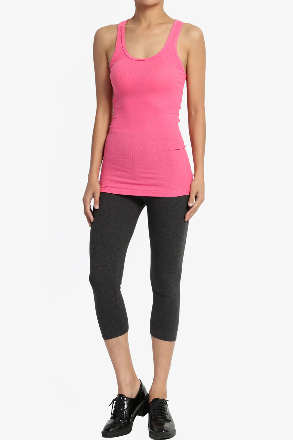 Roxie Racerback Ribbed Tank Top FUCHSIA_6