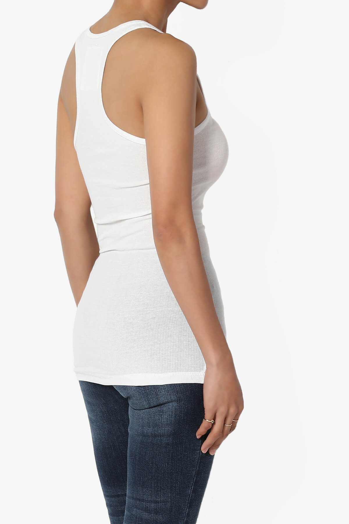 Roxie Racerback Ribbed Tank Top IVORY_4