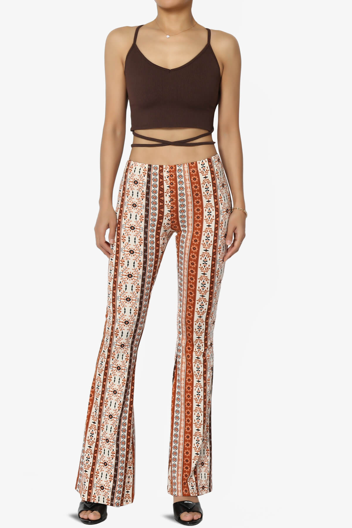 Santana Strappy Back Ribbed Cami Top BROWN_6