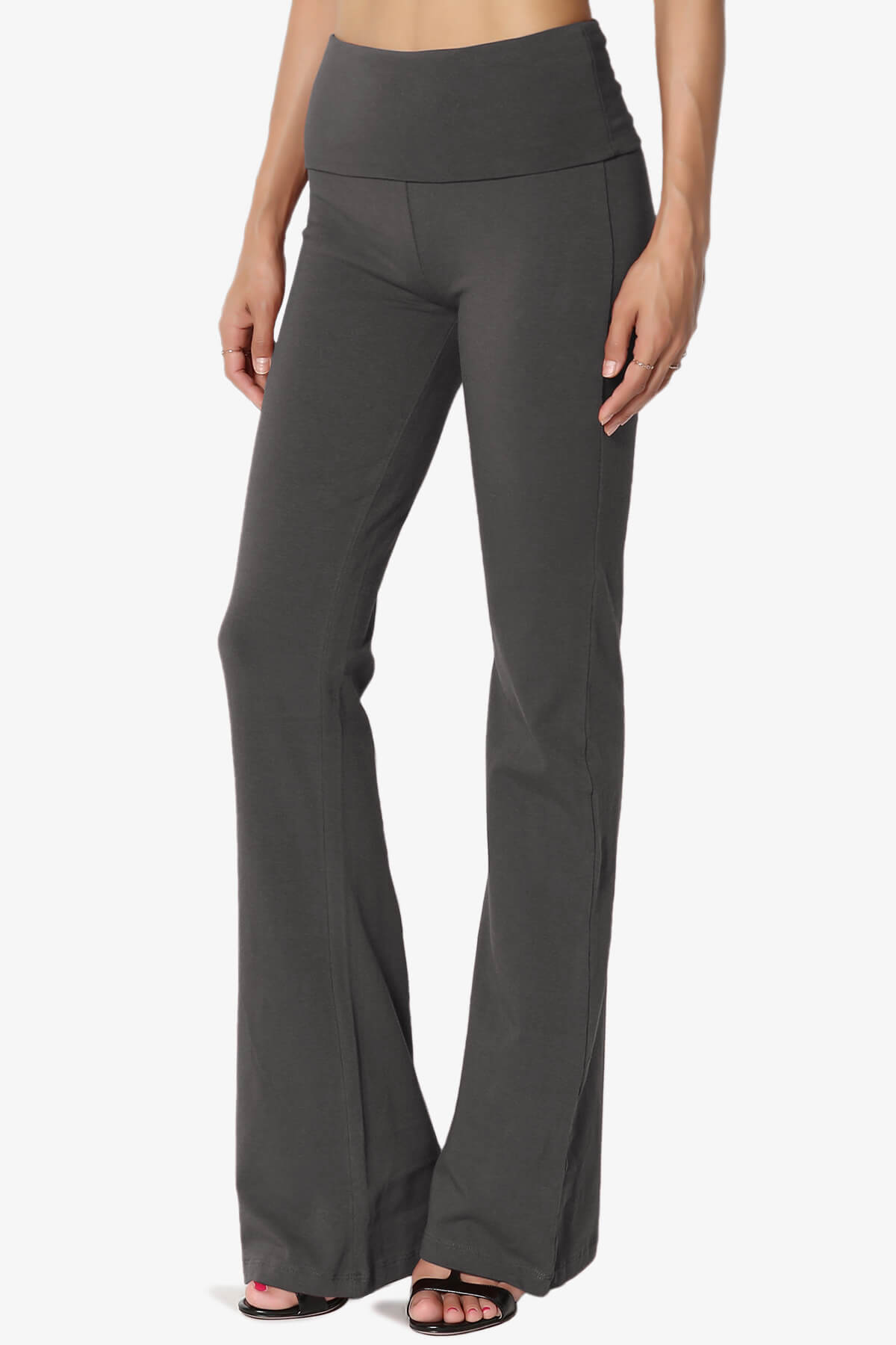 Sara Foldover Waist Yoga Pants ASH GREY_3