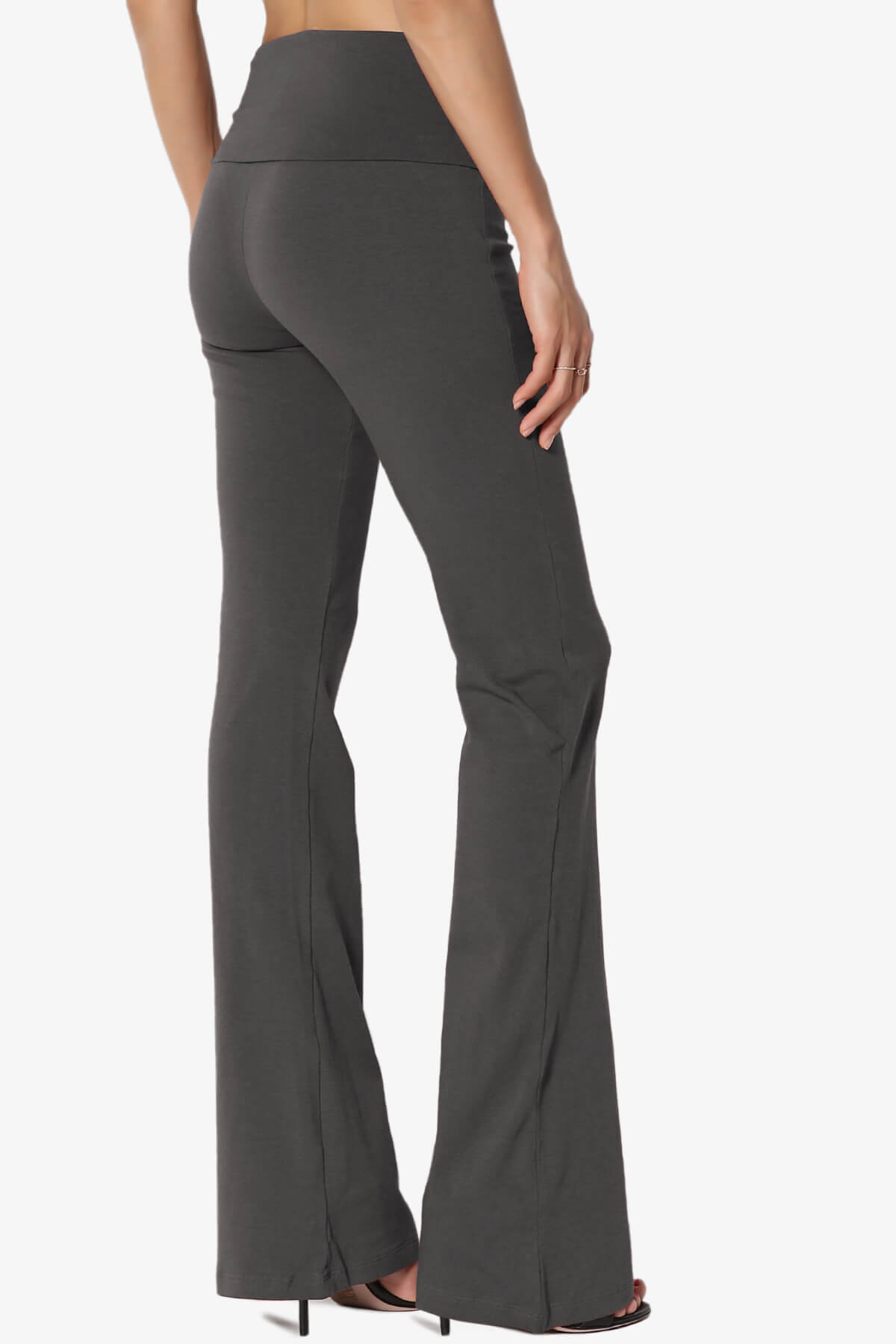 Sara Foldover Waist Yoga Pants ASH GREY_4