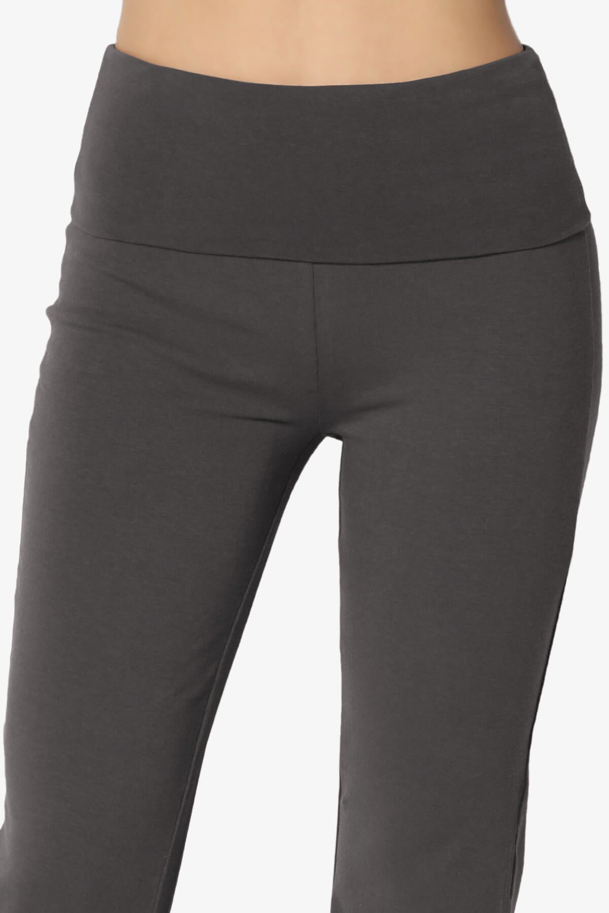 Sara Foldover Waist Yoga Pants ASH GREY_5