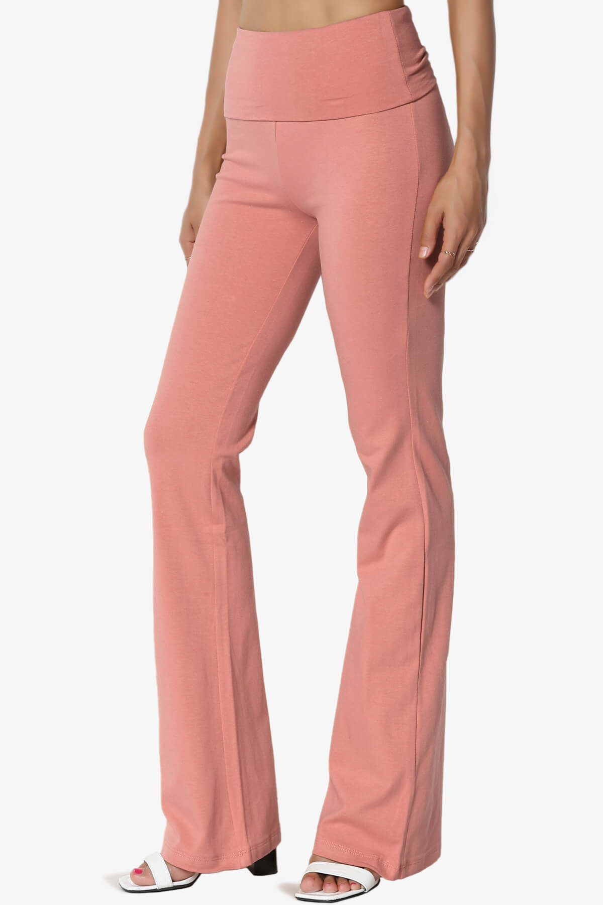 Sara Foldover Waist Yoga Pants ASH ROSE_3