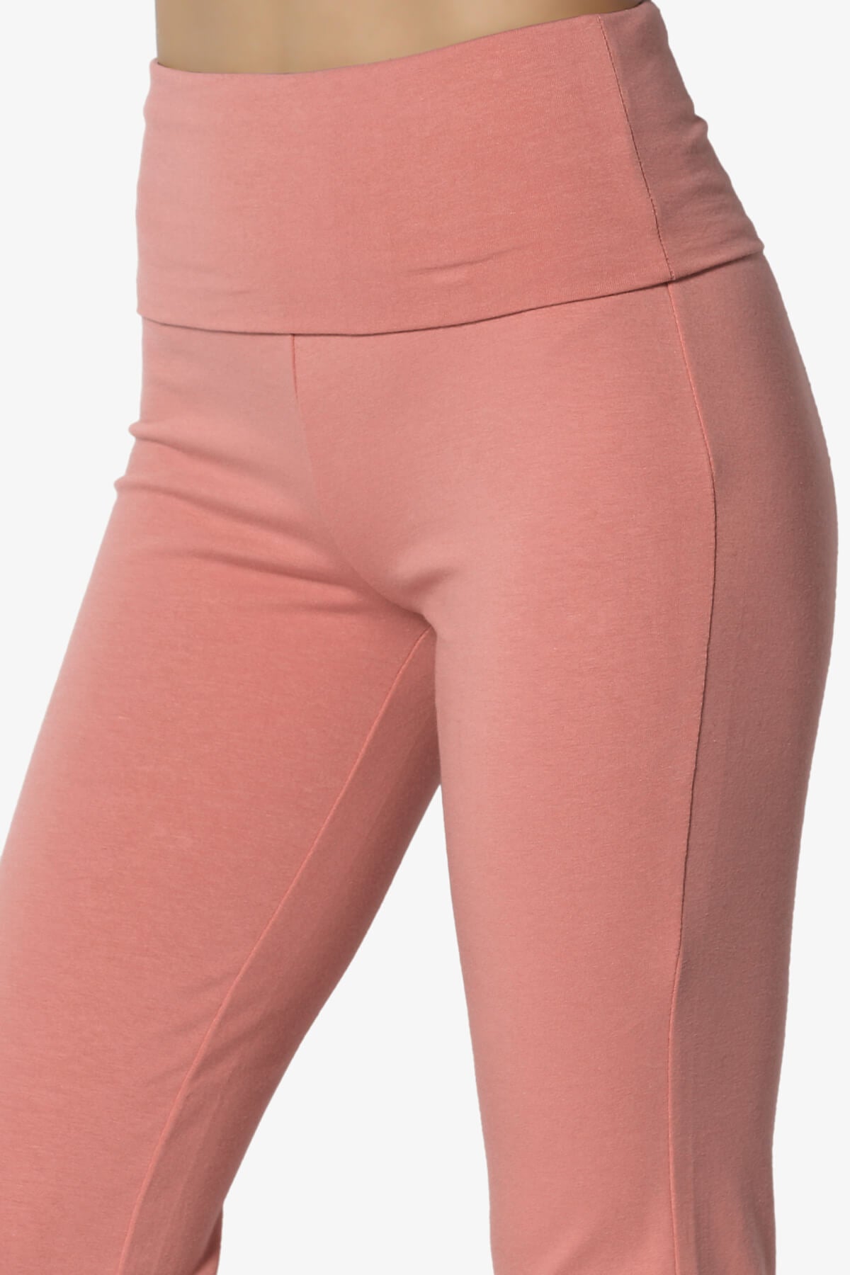 Sara Foldover Waist Yoga Pants ASH ROSE_5