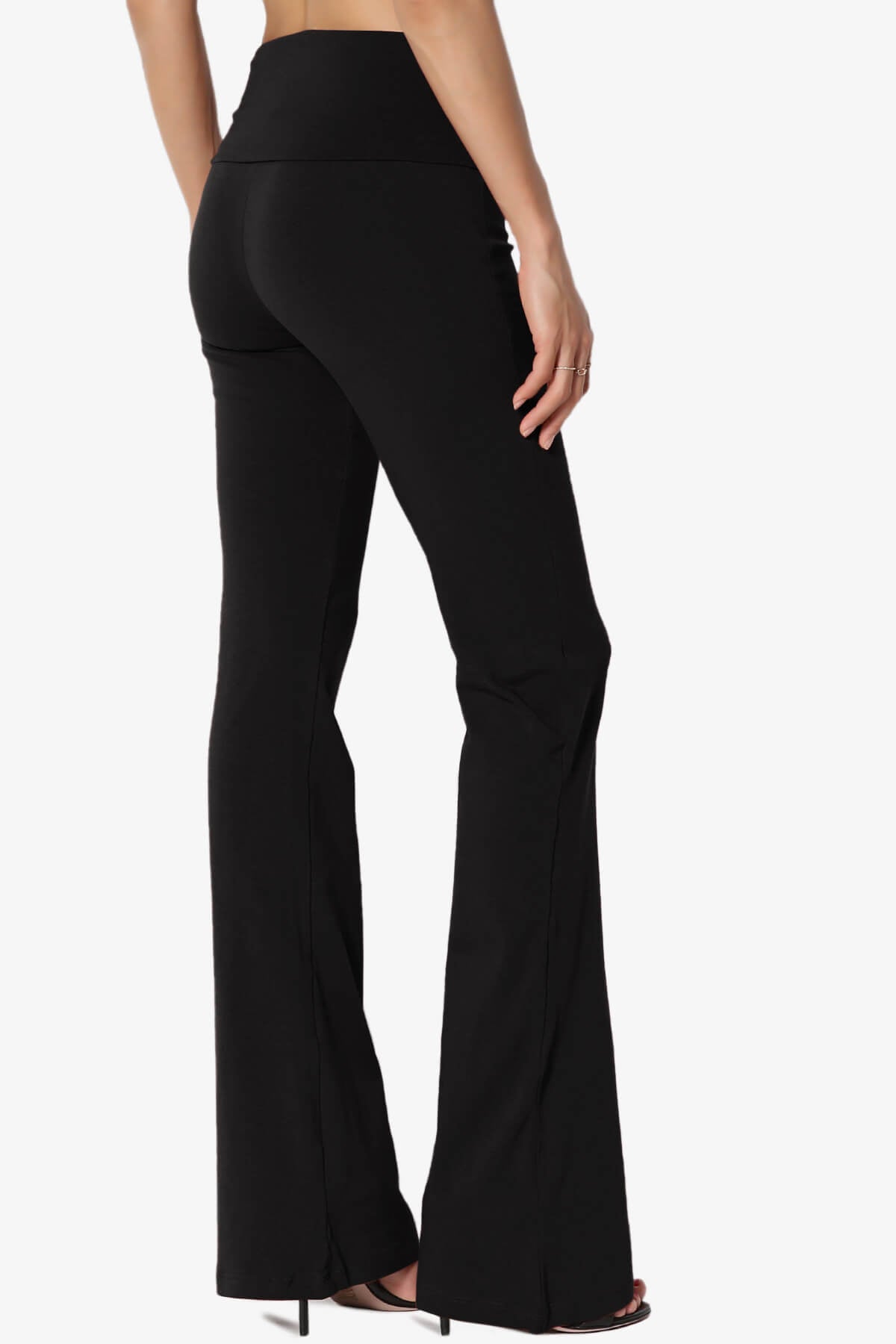 Sara Foldover Waist Yoga Pants BLACK_4