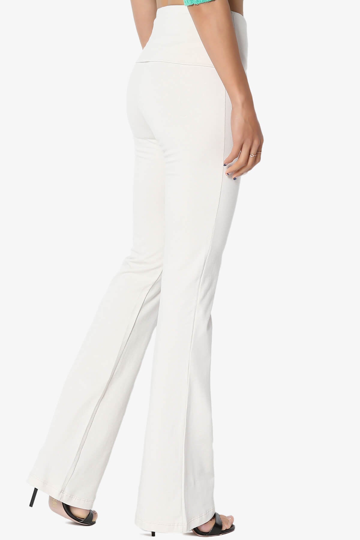 Sara Foldover Waist Yoga Pants BONE_4