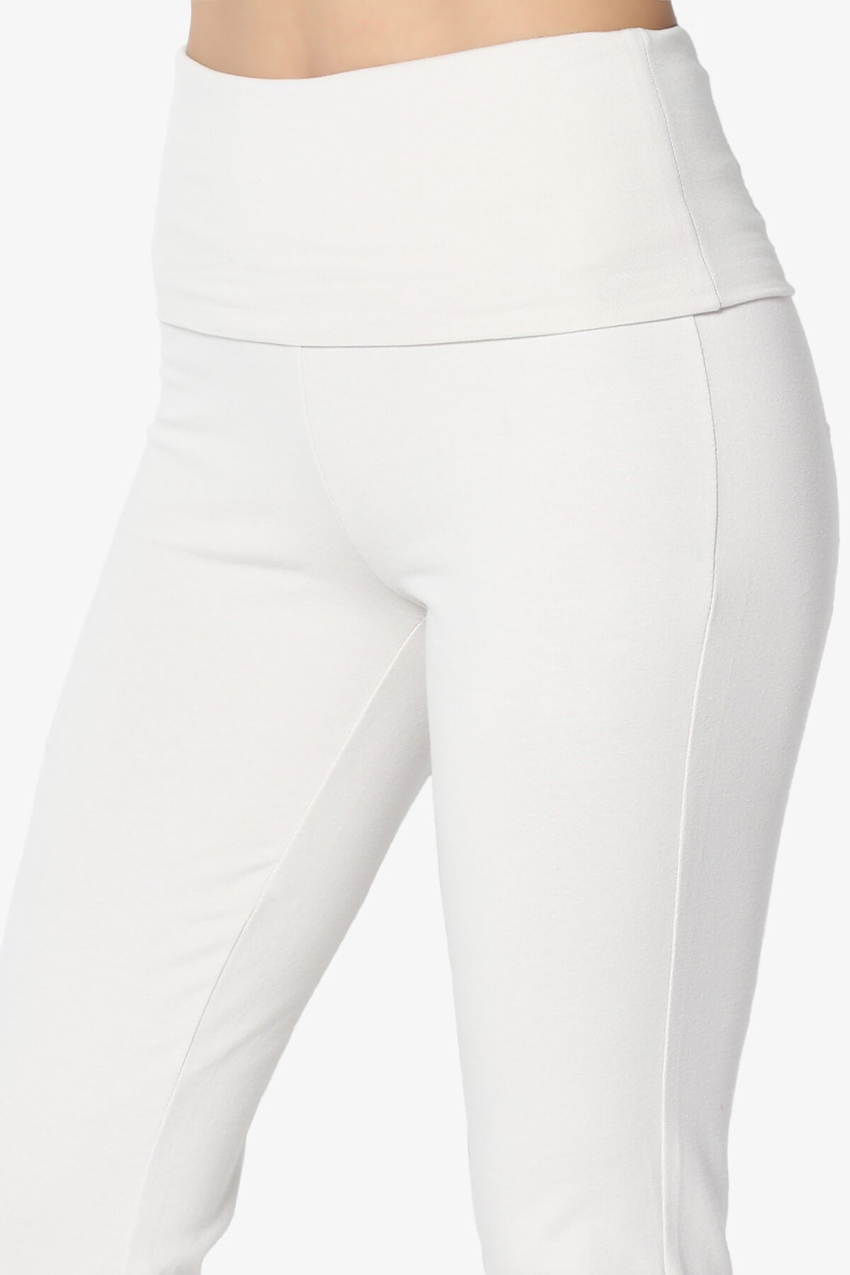 Sara Foldover Waist Yoga Pants BONE_5