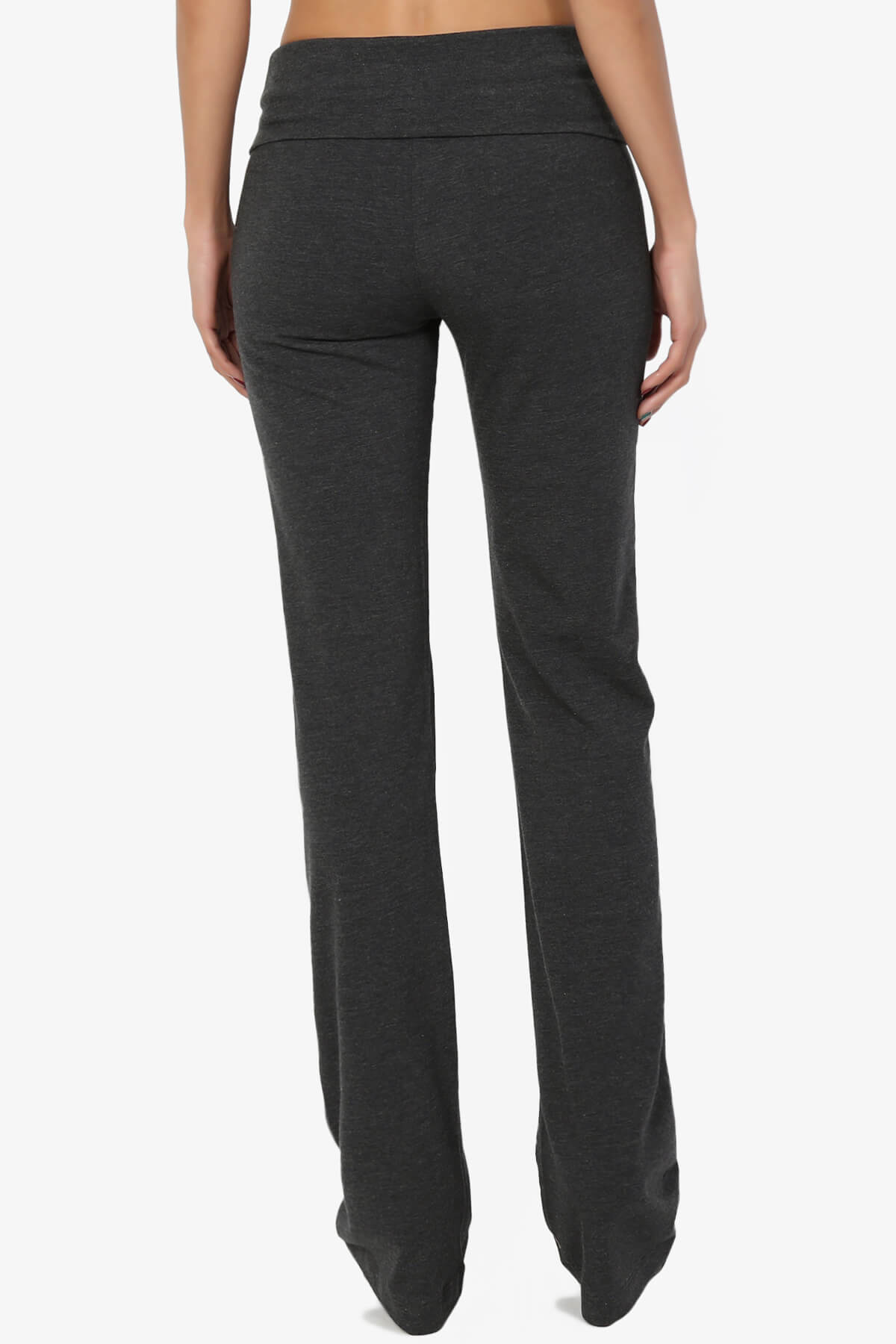 Sara Foldover Waist Yoga Pants CHARCOAL_2