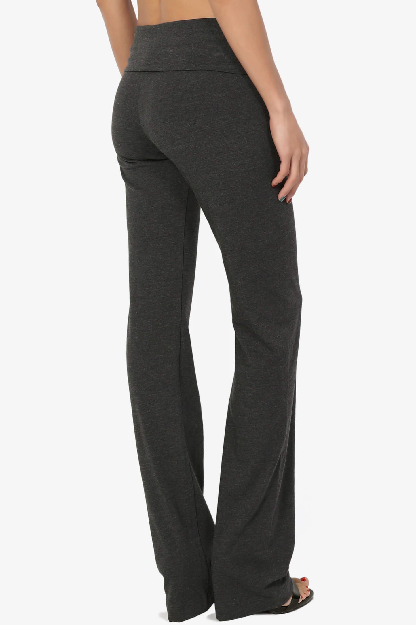 Sara Foldover Waist Yoga Pants CHARCOAL_4