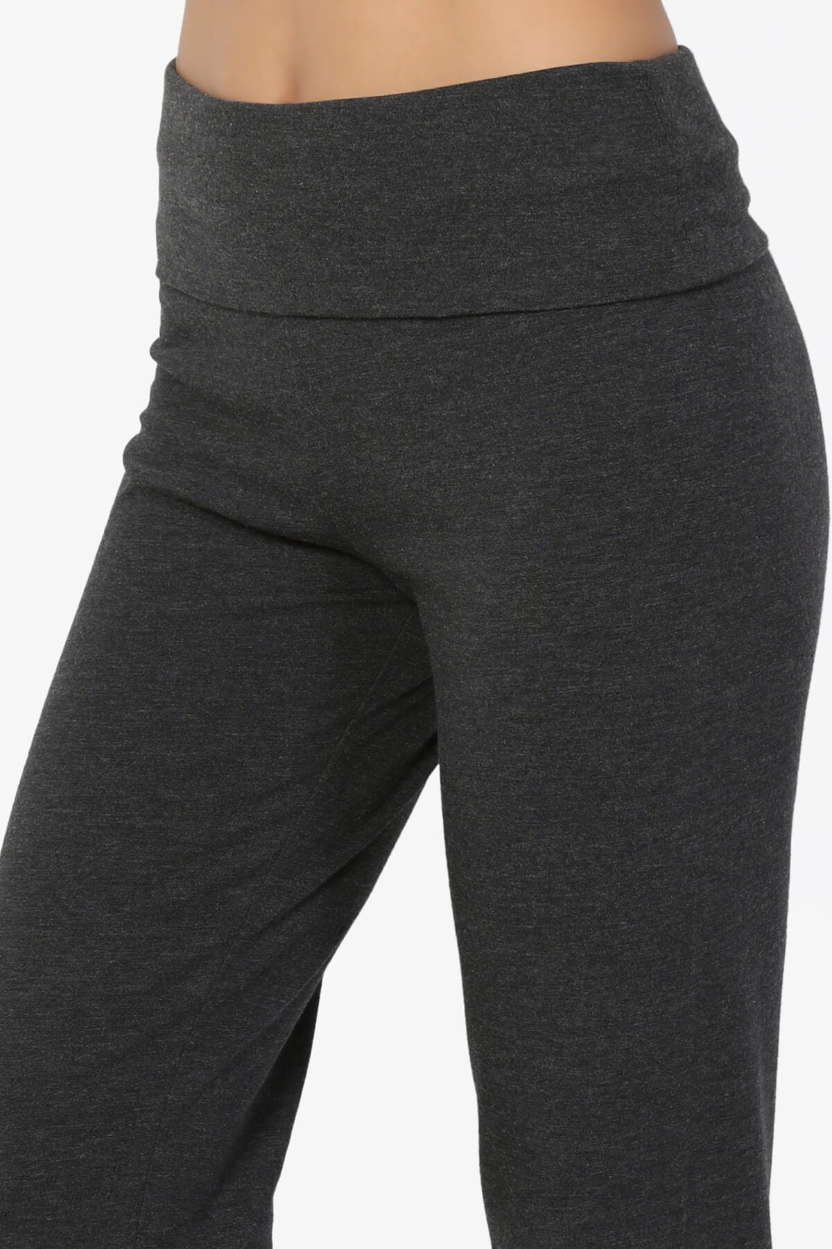 Sara Foldover Waist Yoga Pants CHARCOAL_5