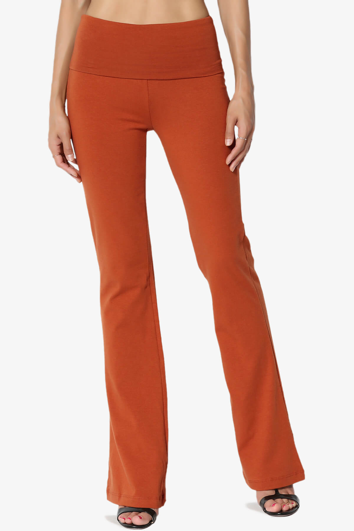 Sara Foldover Waist Yoga Pants COPPER_1