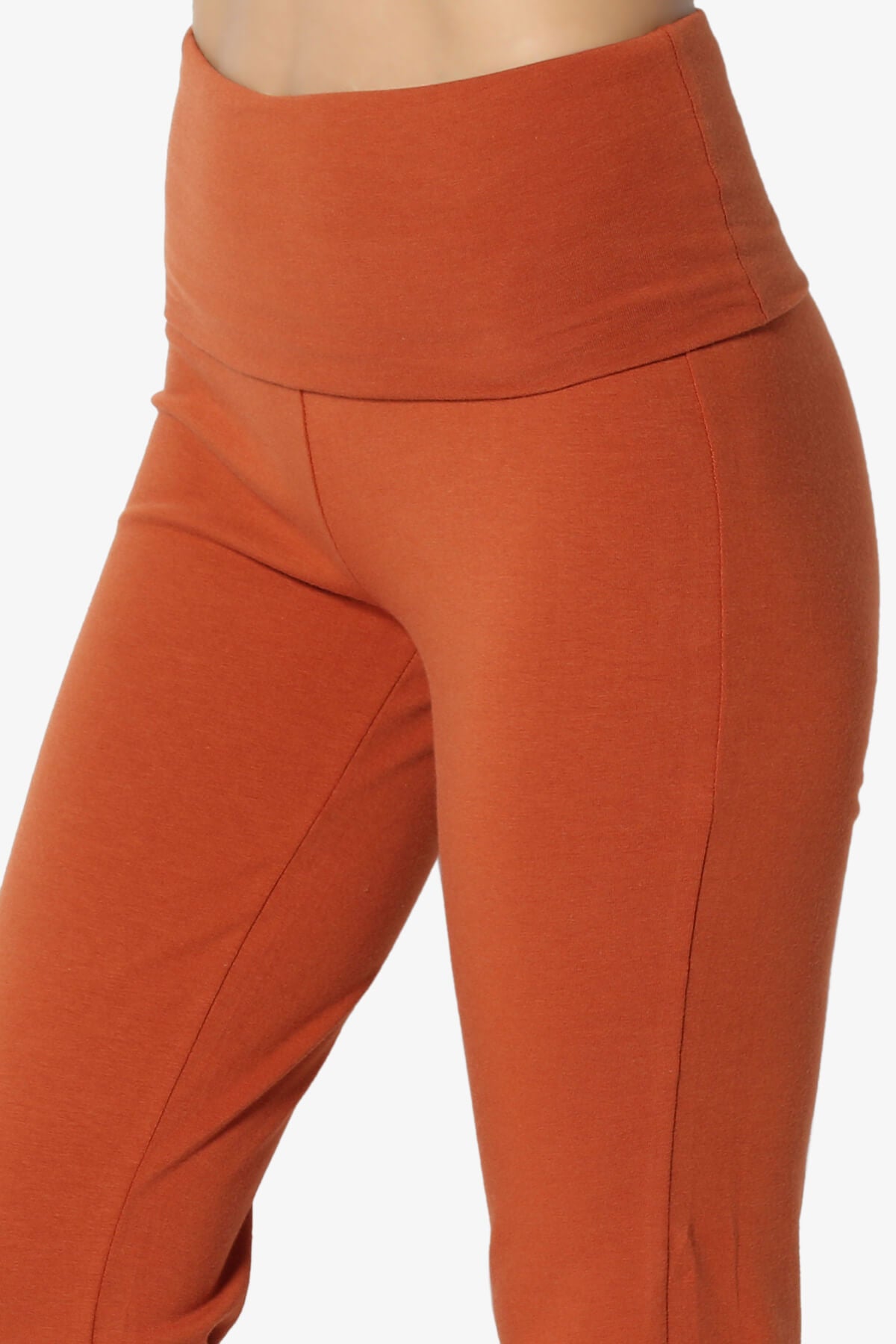 Sara Foldover Waist Yoga Pants COPPER_5
