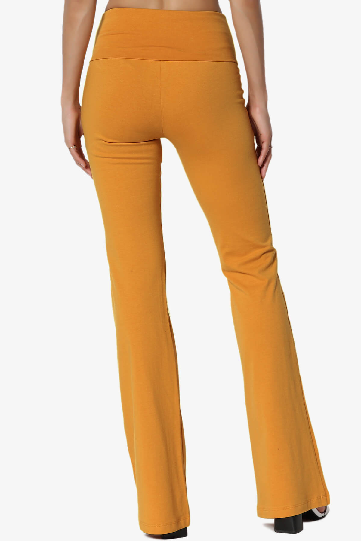 Sara Foldover Waist Yoga Pants D. MUSTARD_2