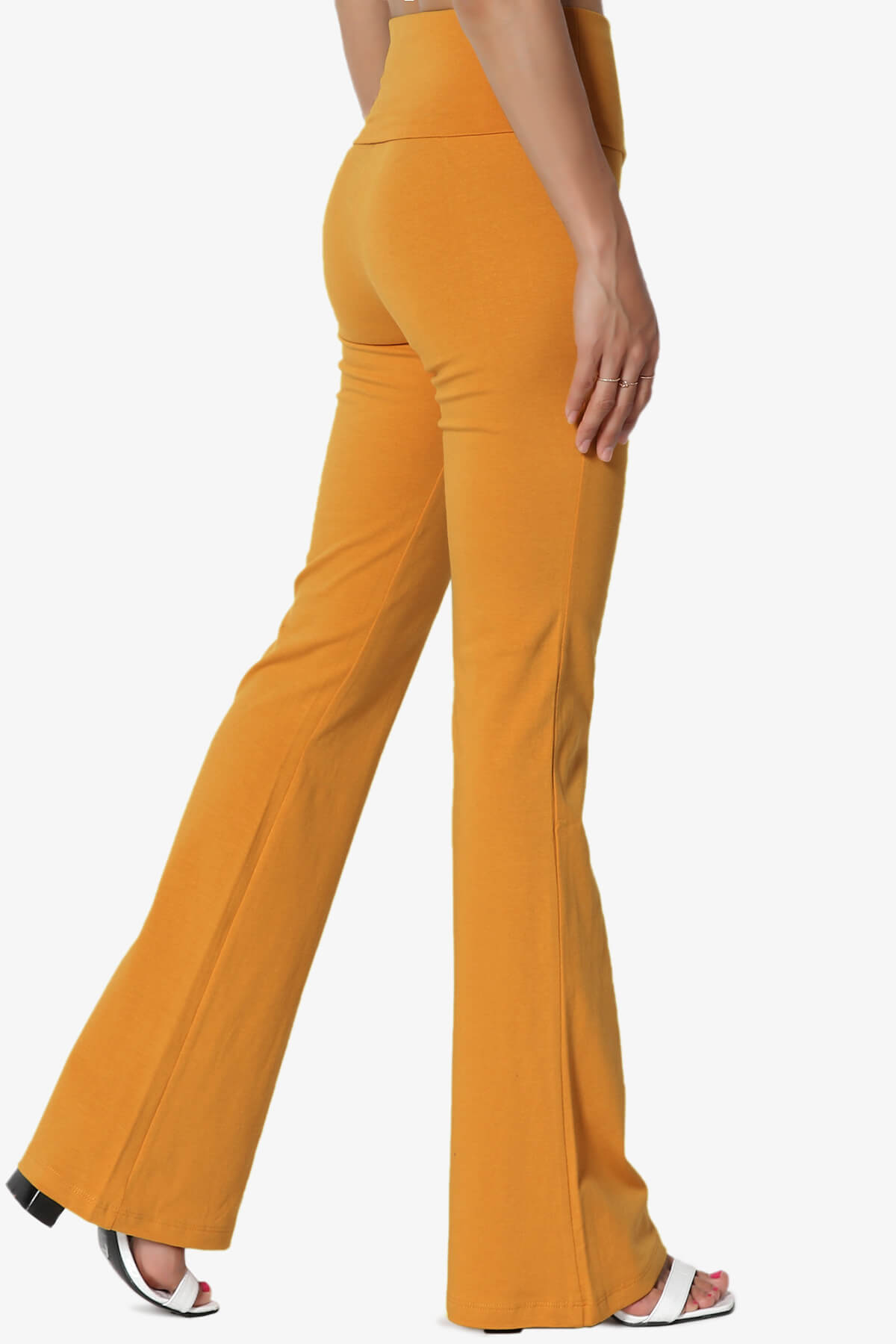 Sara Foldover Waist Yoga Pants D. MUSTARD_4