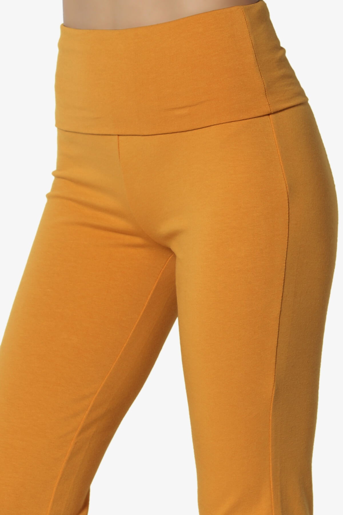 Sara Foldover Waist Yoga Pants D. MUSTARD_5