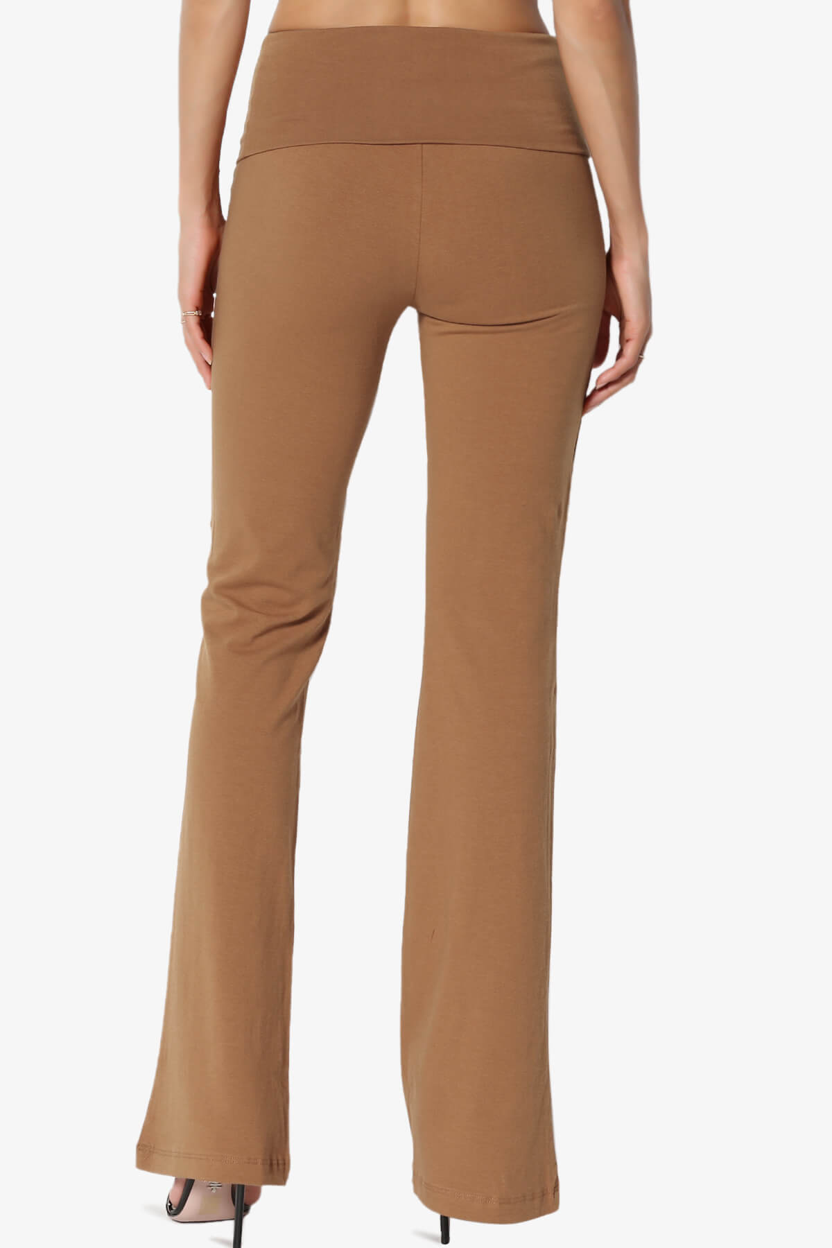 Sara Foldover Waist Yoga Pants DEEP CAMEL_2