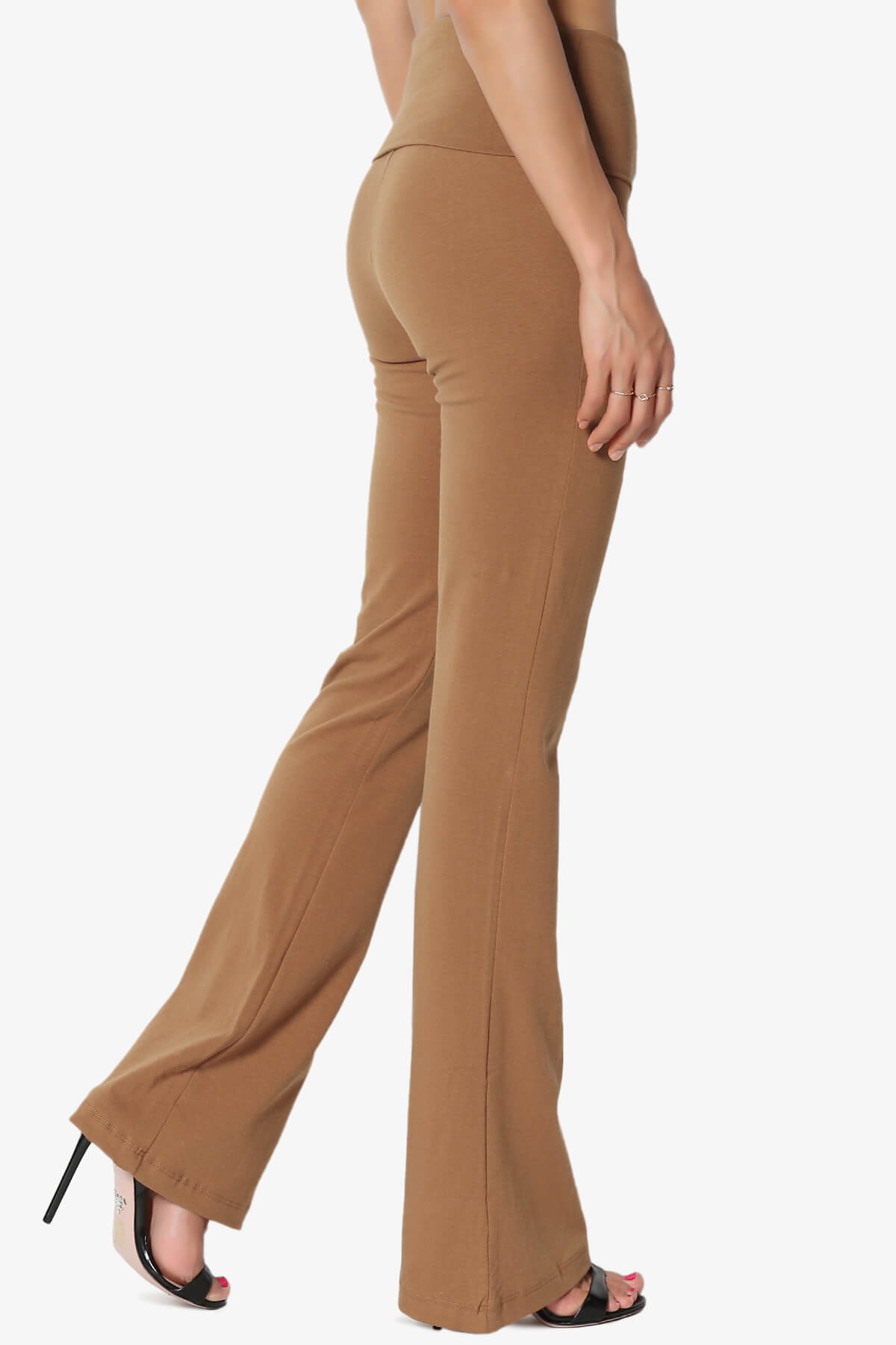 Sara Foldover Waist Yoga Pants DEEP CAMEL_4