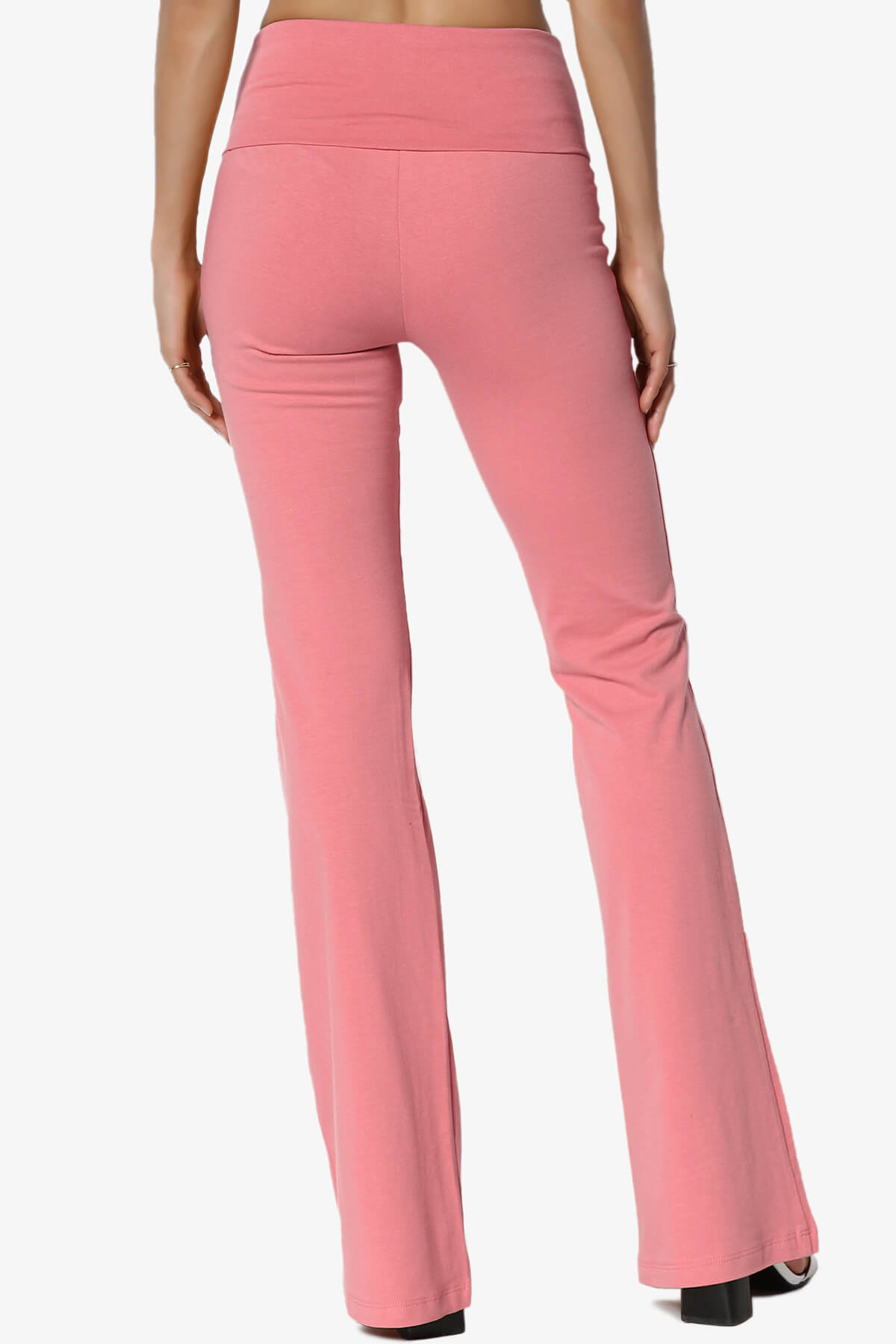 Sara Foldover Waist Yoga Pants DESERT ROSE_2