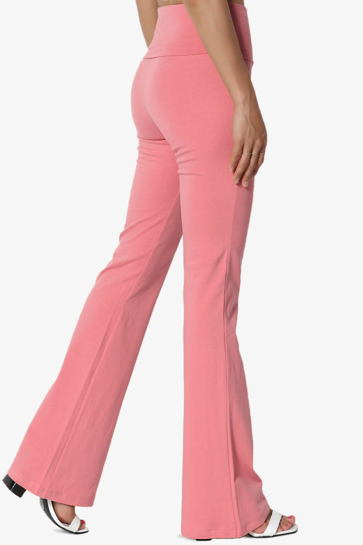Sara Foldover Waist Yoga Pants DESERT ROSE_4