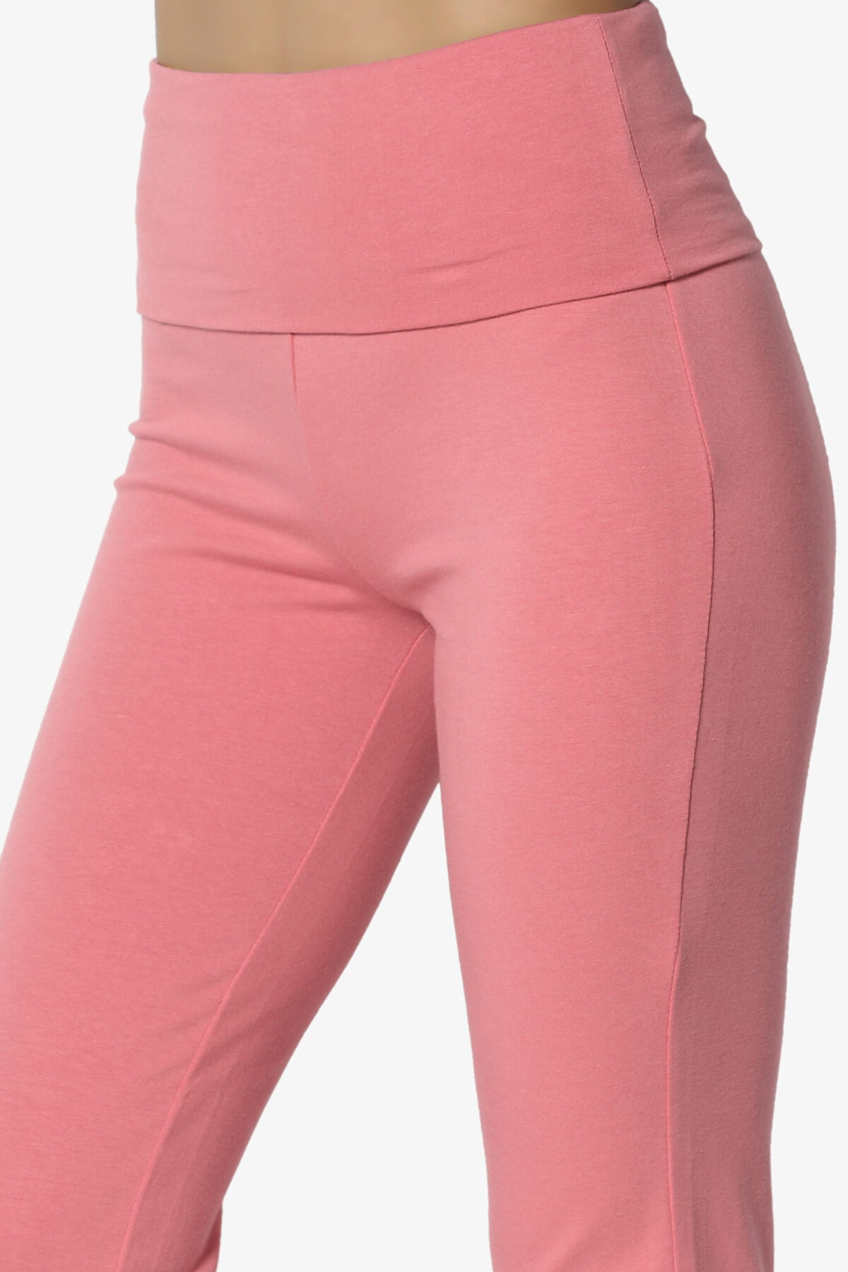 Sara Foldover Waist Yoga Pants DESERT ROSE_5
