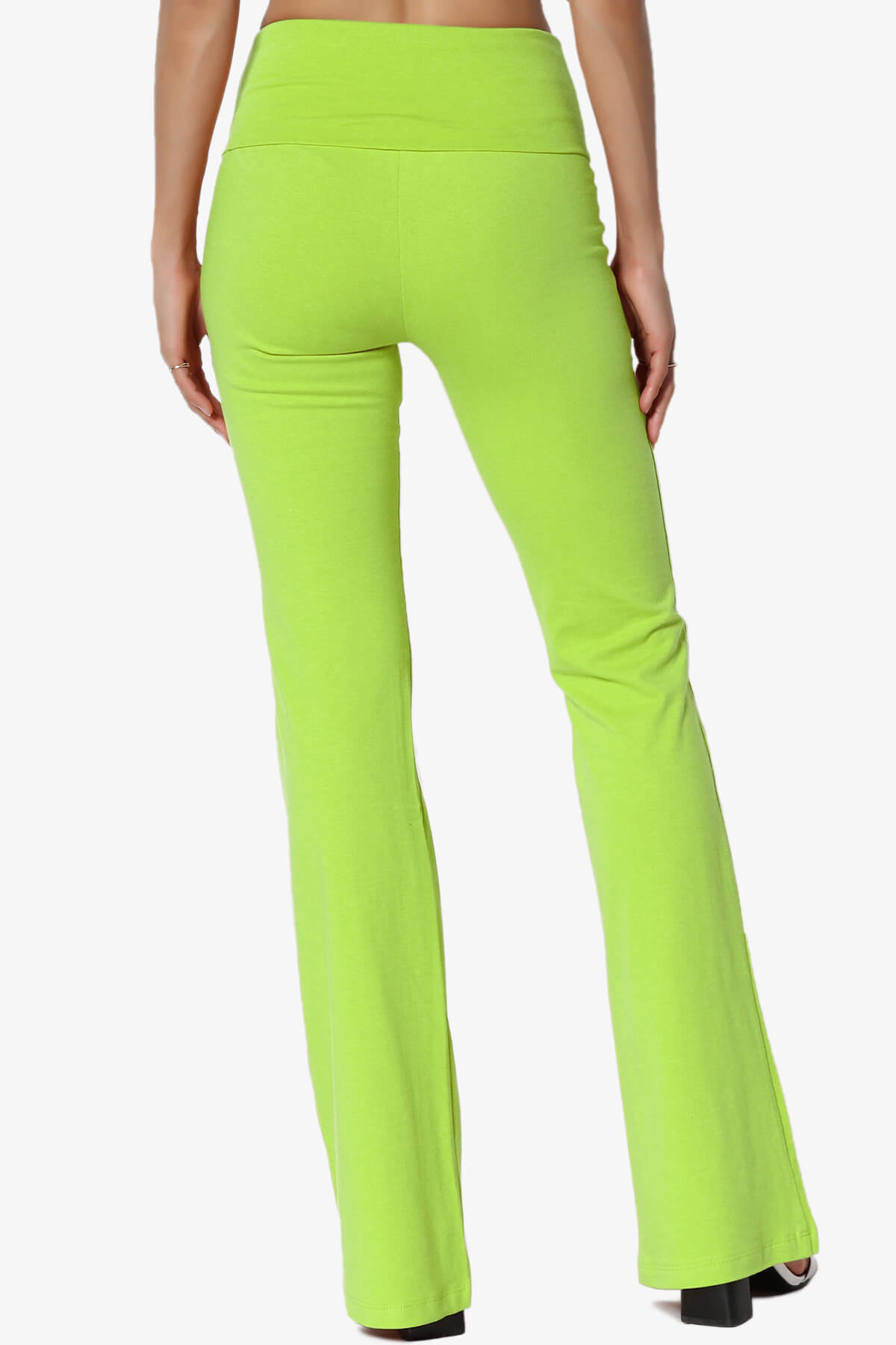 Sara Foldover Waist Yoga Pants GREEN_2