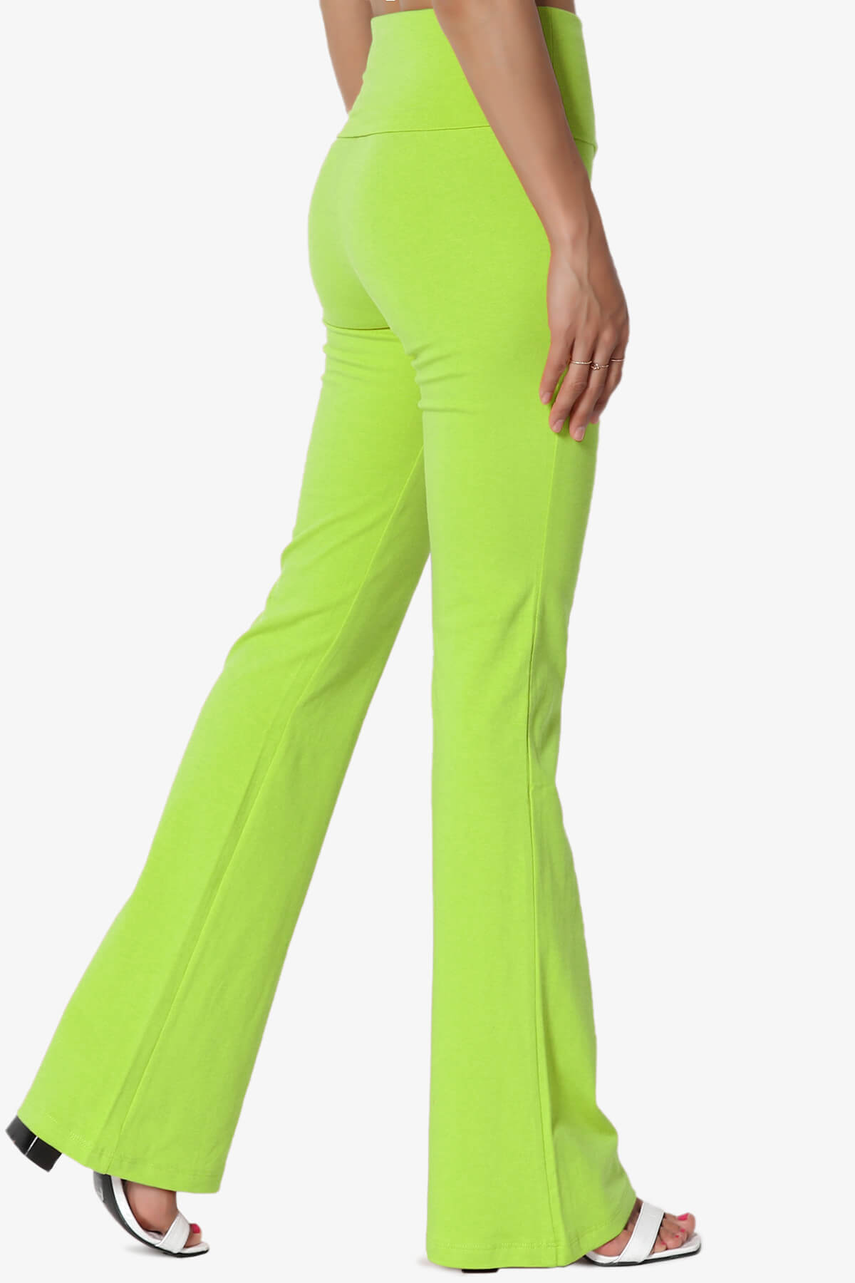 Sara Foldover Waist Yoga Pants GREEN_4