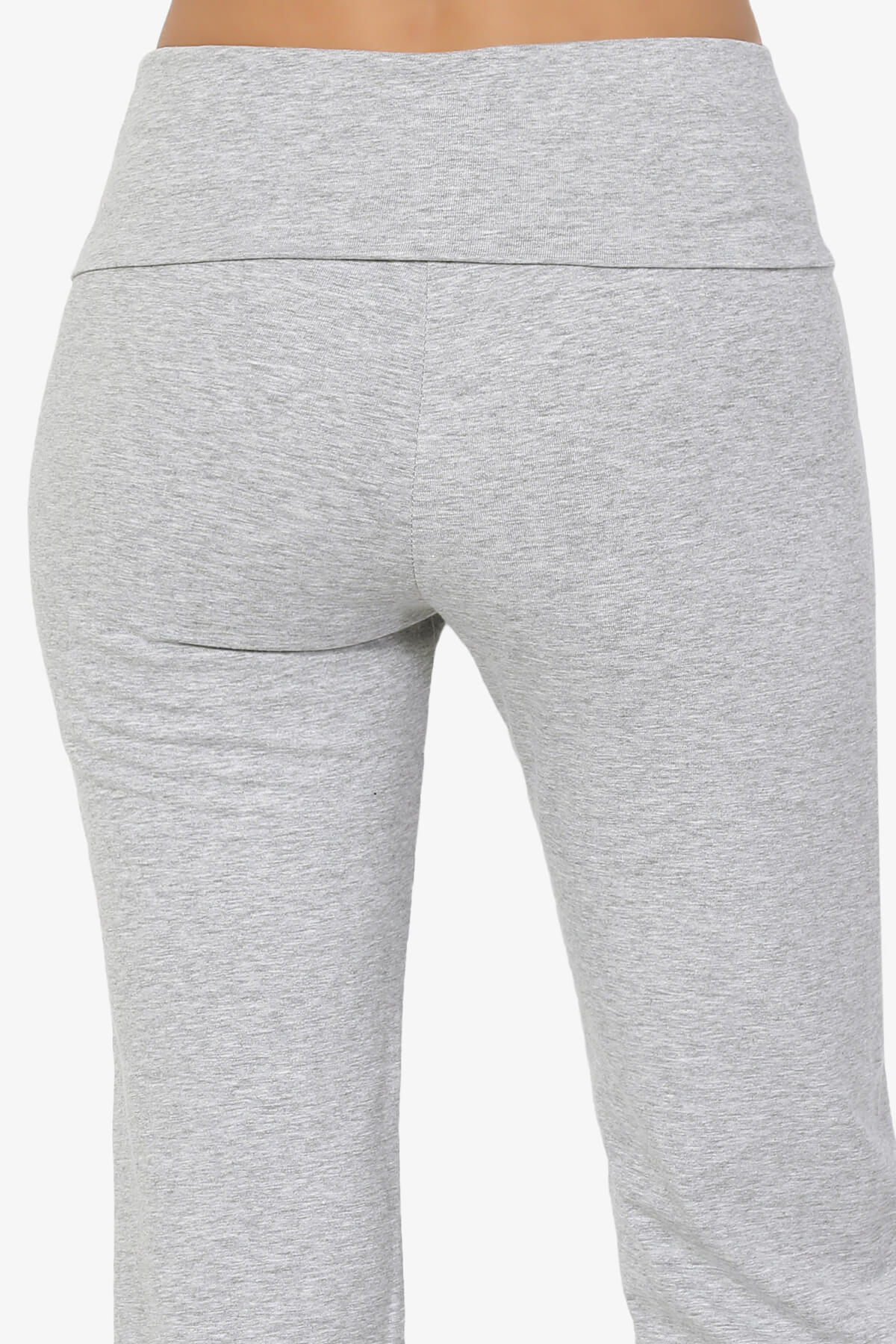 Sara Foldover Waist Yoga Pants HEATHER GREY_6
