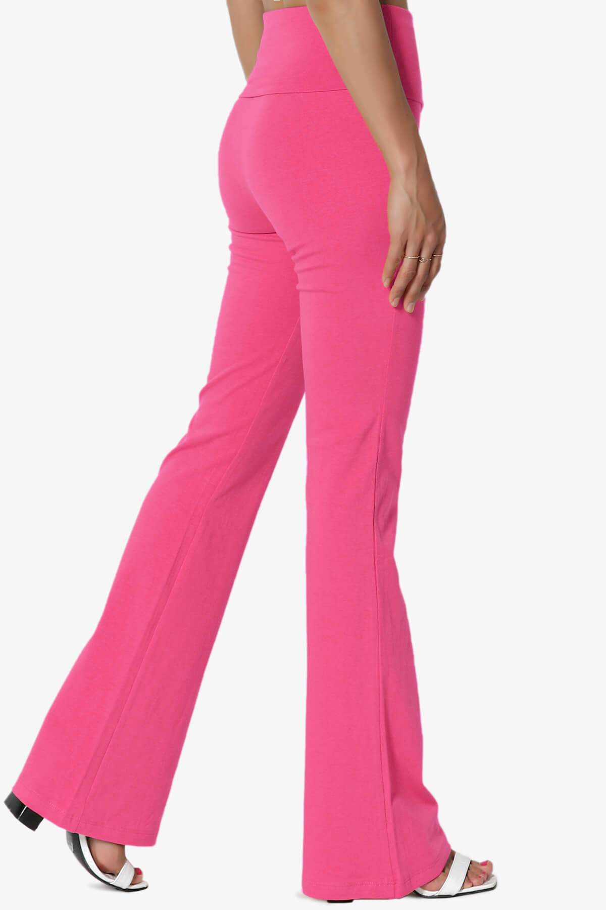 Sara Foldover Waist Yoga Pants HOT PINK_4