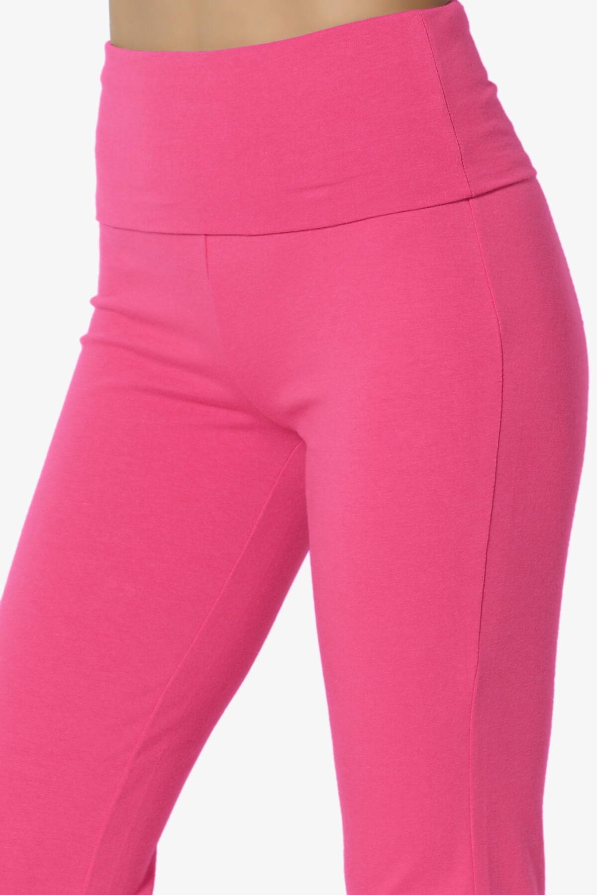 Sara Foldover Waist Yoga Pants HOT PINK_5