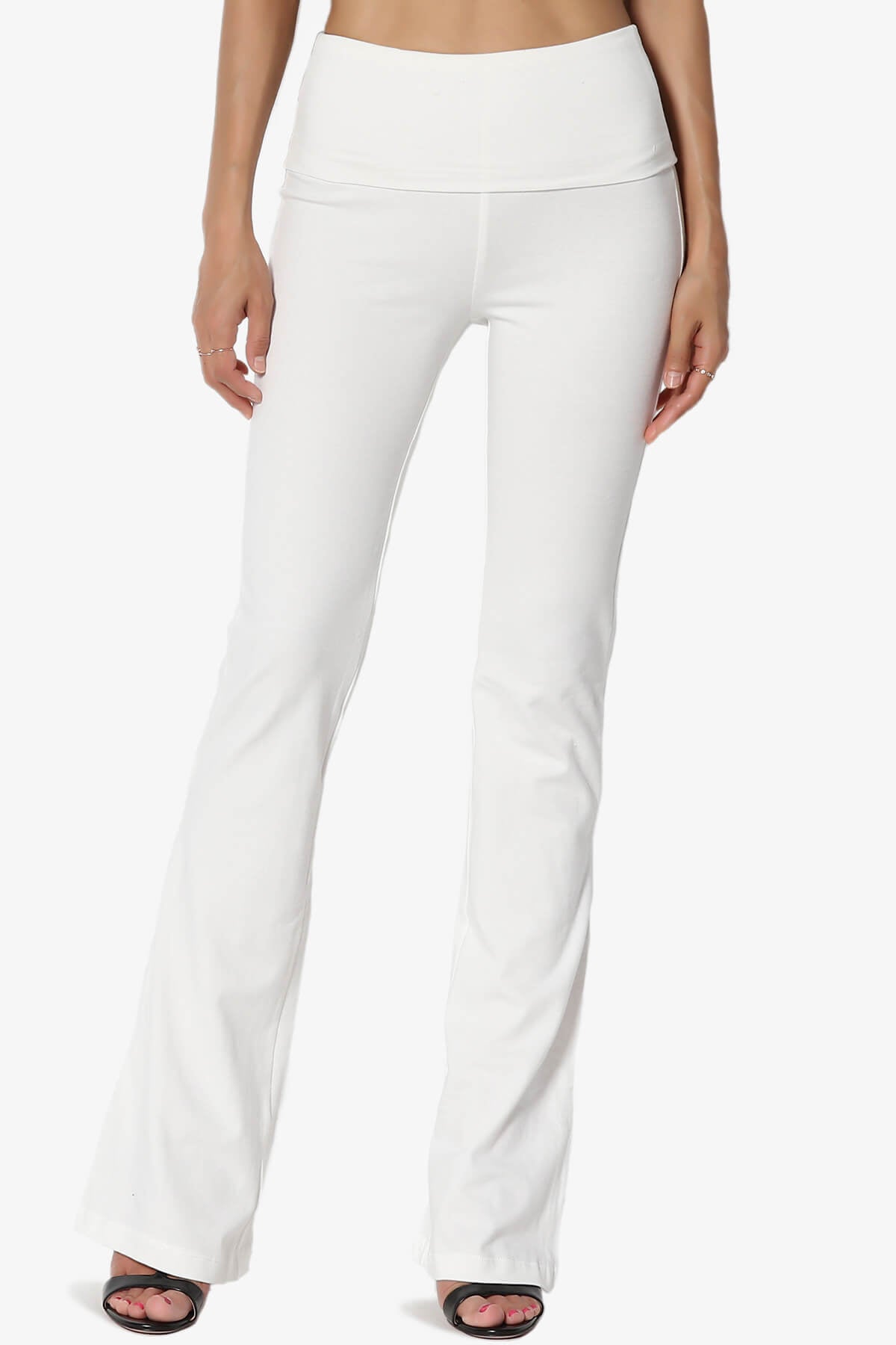 Sara Foldover Waist Yoga Pants IVORY_1