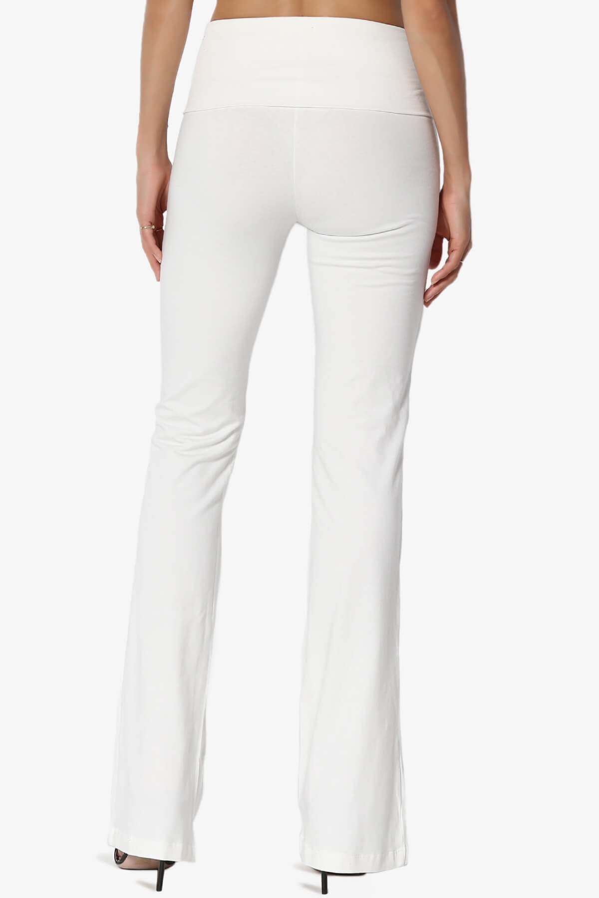 Sara Foldover Waist Yoga Pants IVORY_2
