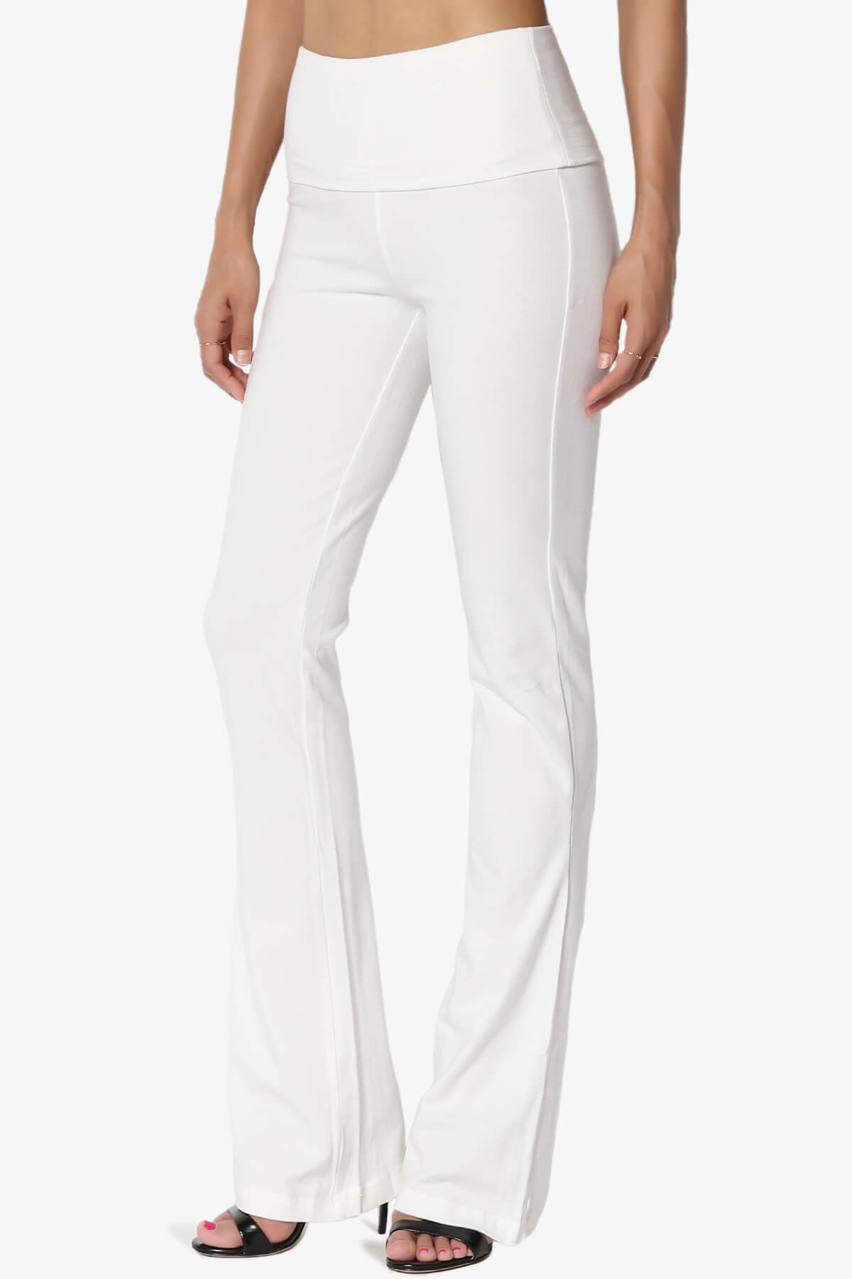 Sara Foldover Waist Yoga Pants IVORY_3