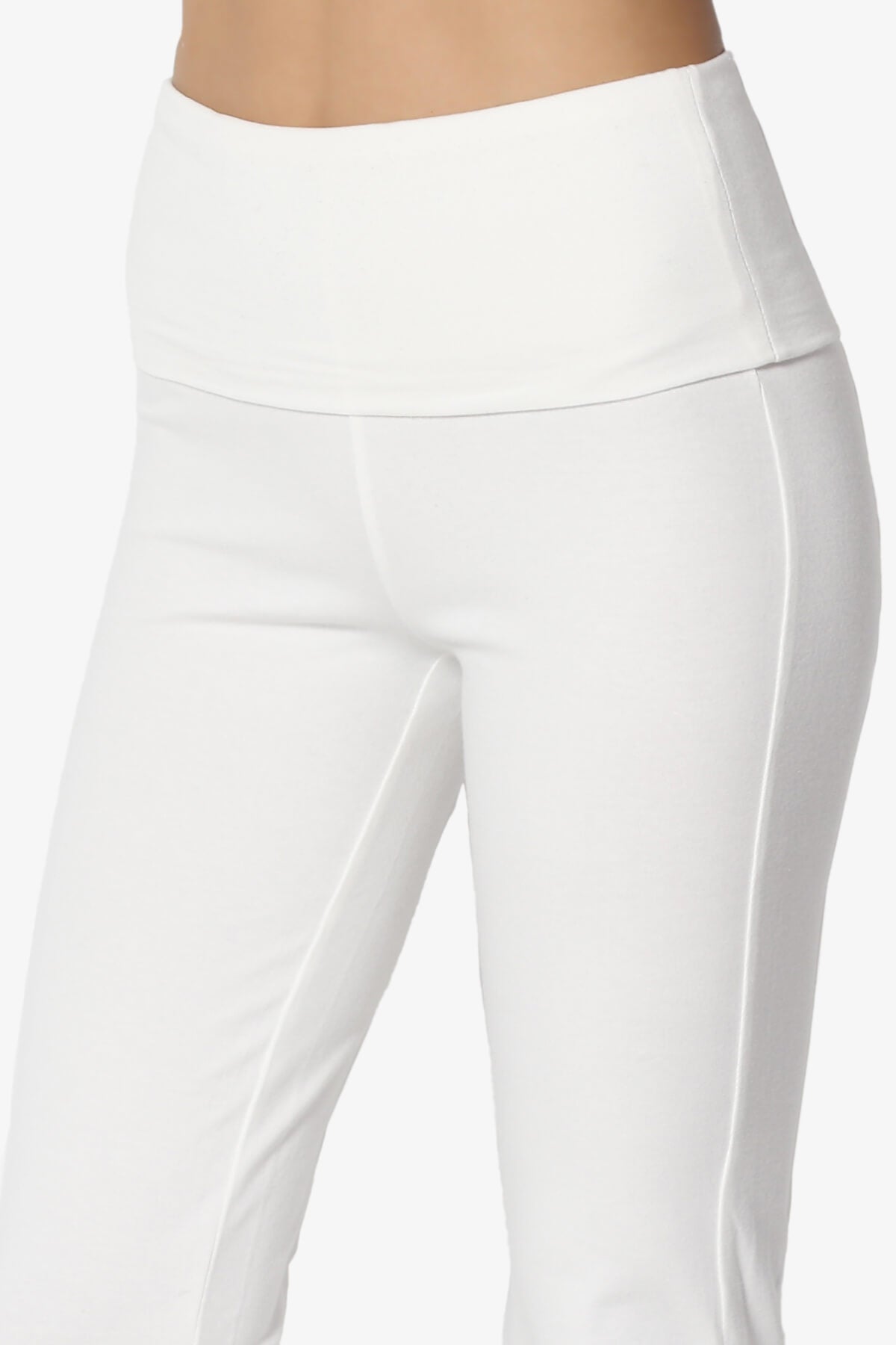 Sara Foldover Waist Yoga Pants IVORY_5