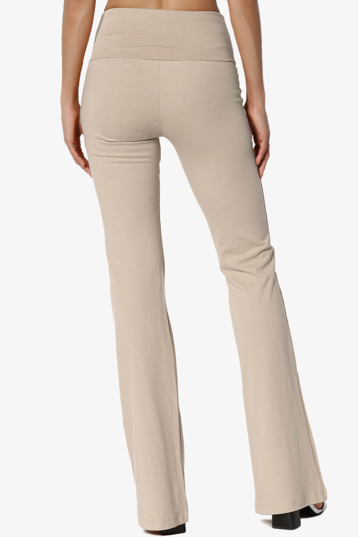 Sara Foldover Waist Yoga Pants LIGHT MOCHA_2