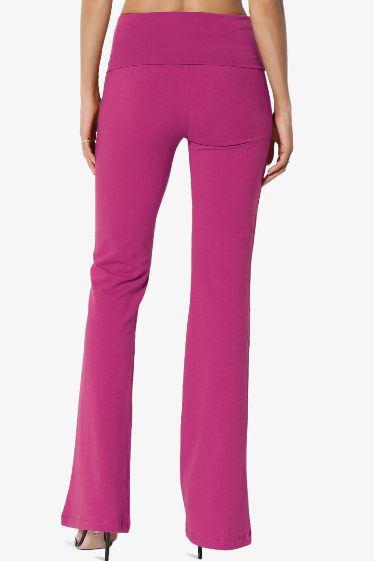 Sara Foldover Waist Yoga Pants MAGENTA_2