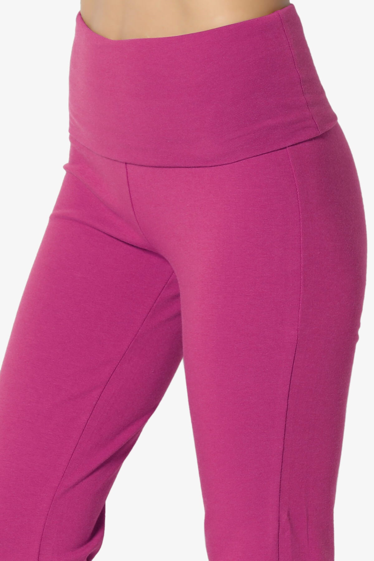 Sara Foldover Waist Yoga Pants MAGENTA_5