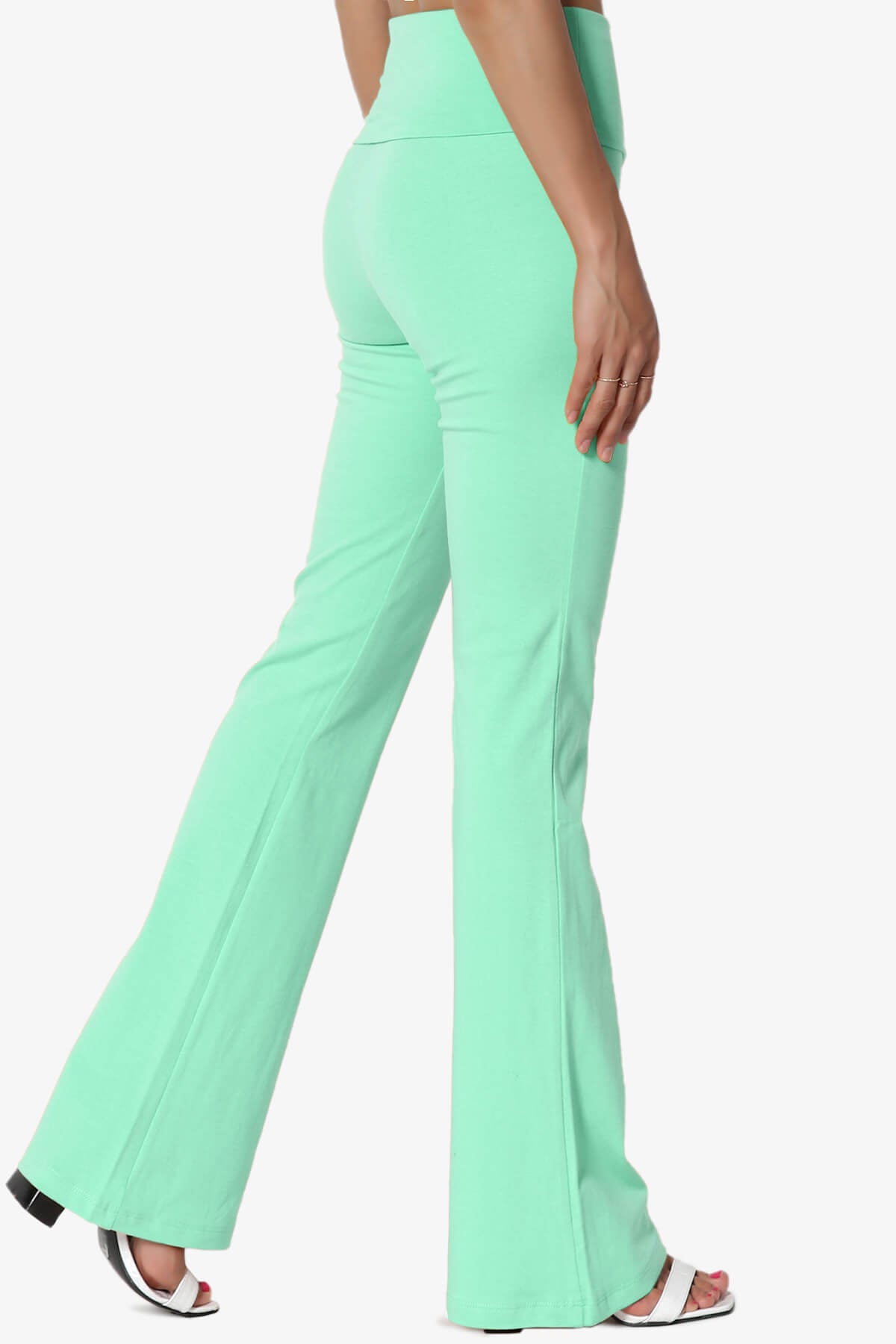 Sara Foldover Waist Yoga Pants MINT_4