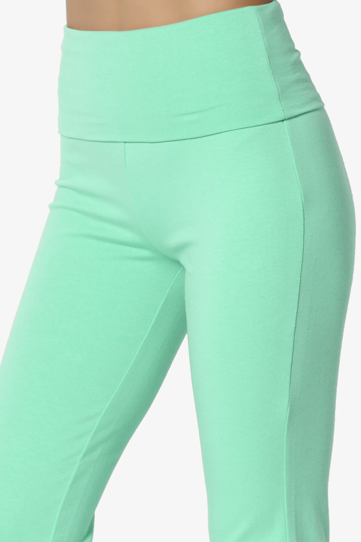 Sara Foldover Waist Yoga Pants MINT_5